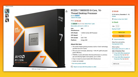 fake listing for the 9800x3d