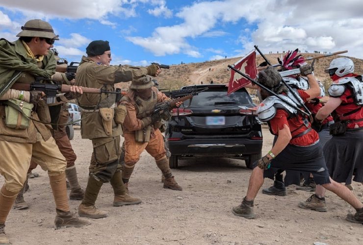 Fallout fan fest in real-life version of New Vegas' Goodsprings features NCR vs Legion battle re-enactments, and a Todd Howard cosplay with "an actual piece of trash"