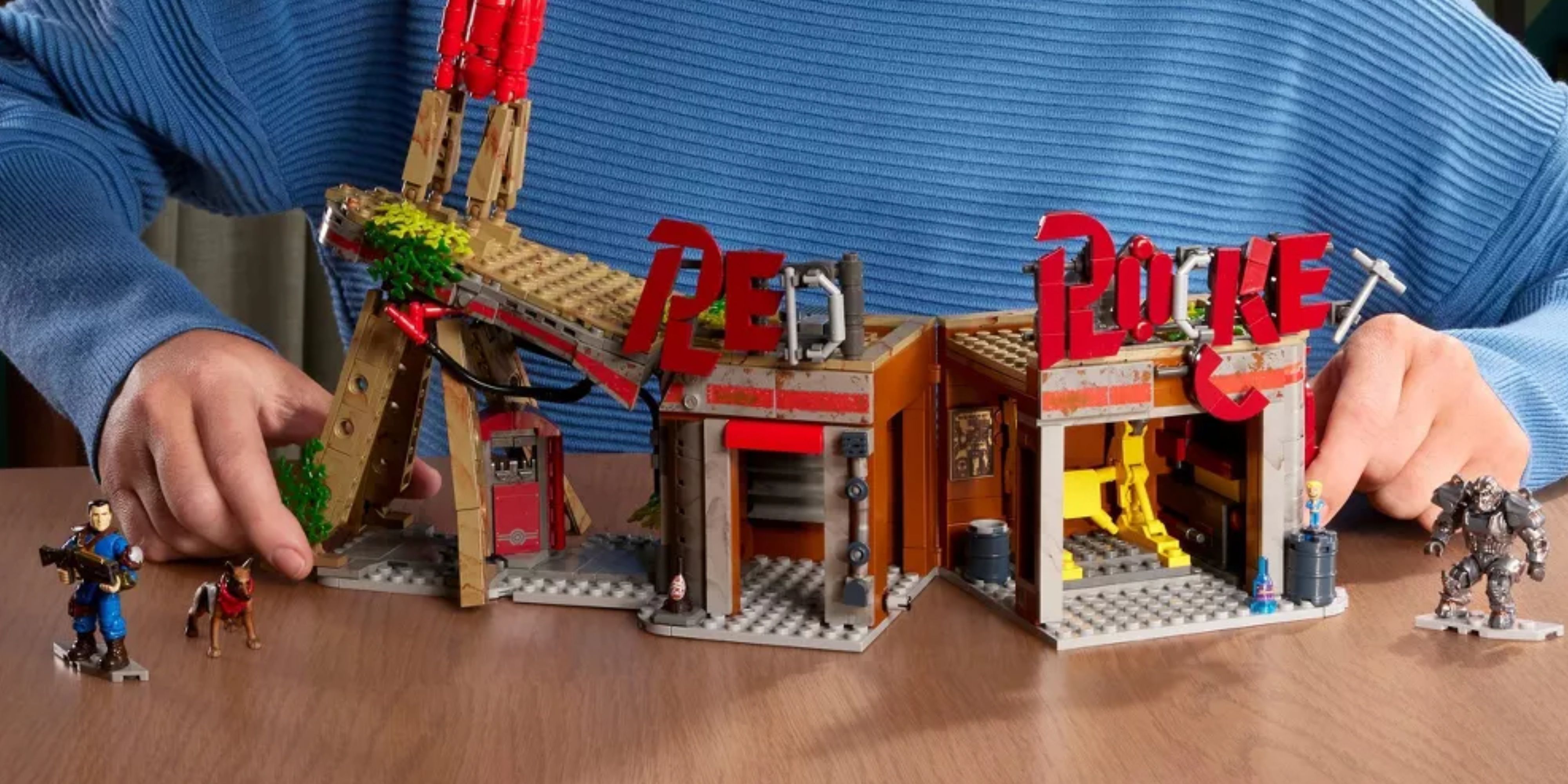 mattel mega fallout red rocket truck stop set