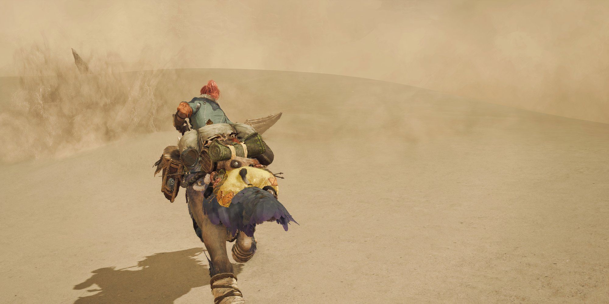 Riding a Seikret in Monster Hunter Wilds