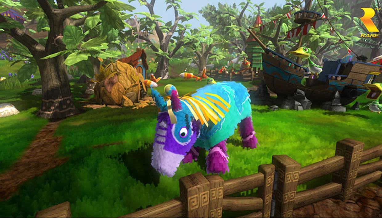 A Horstachio eats grass in Viva Pinata. 