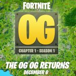 Fortnite OG Returns Permanently On December 6