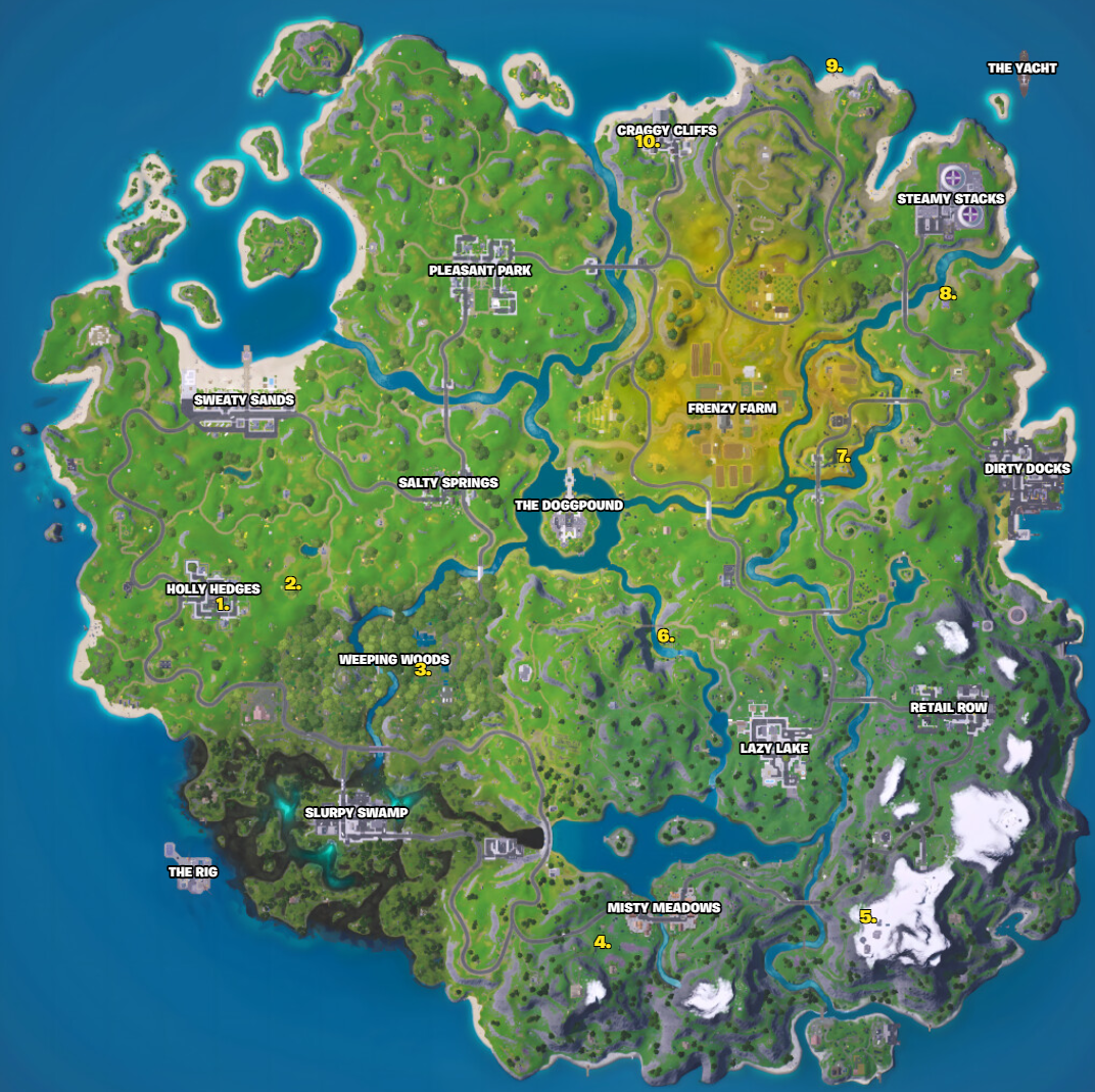 fortnite map of hidden gnomes in chapter 2 remix