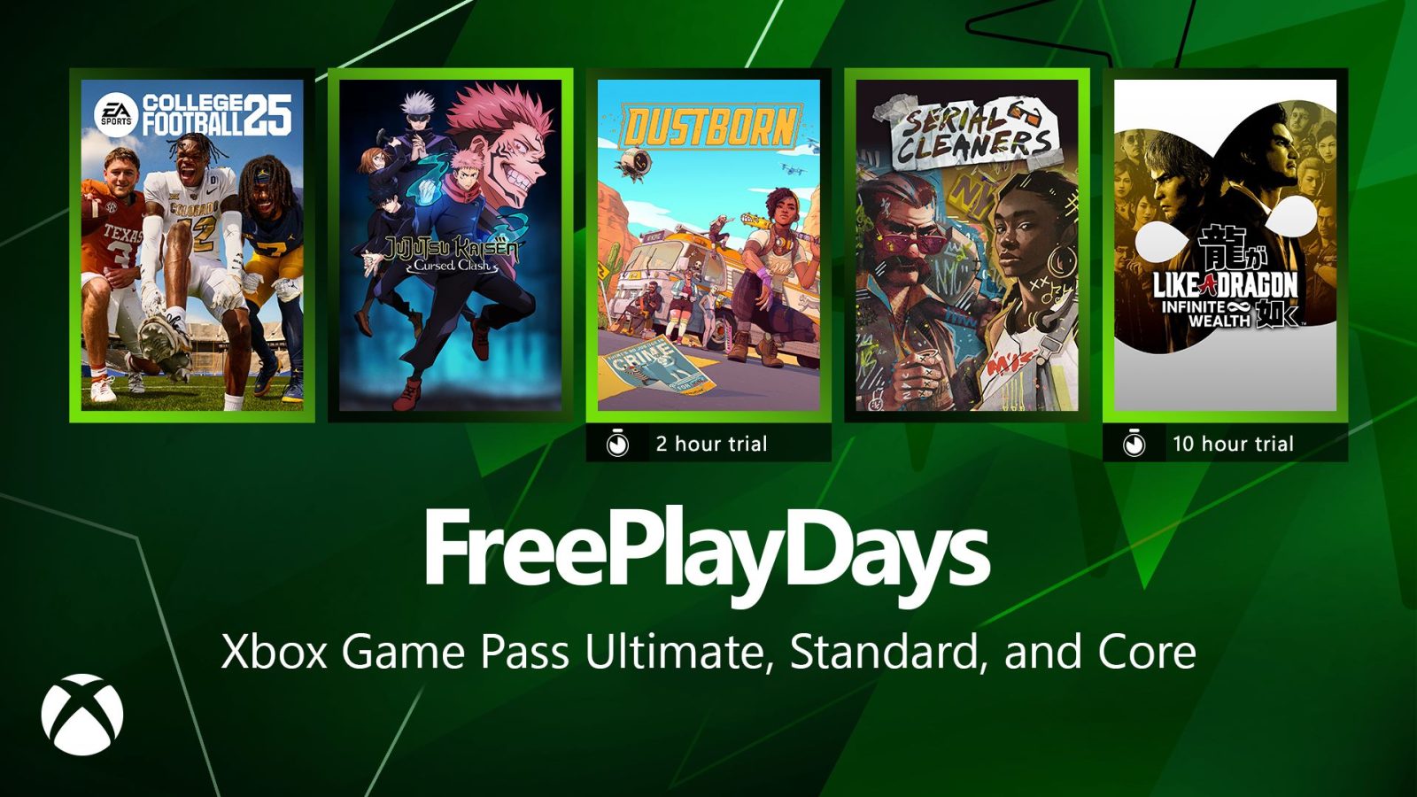 Free Play Days – EA Sports College Football 25, Dustborn, Like a Dragon: Infinite Wealth and More