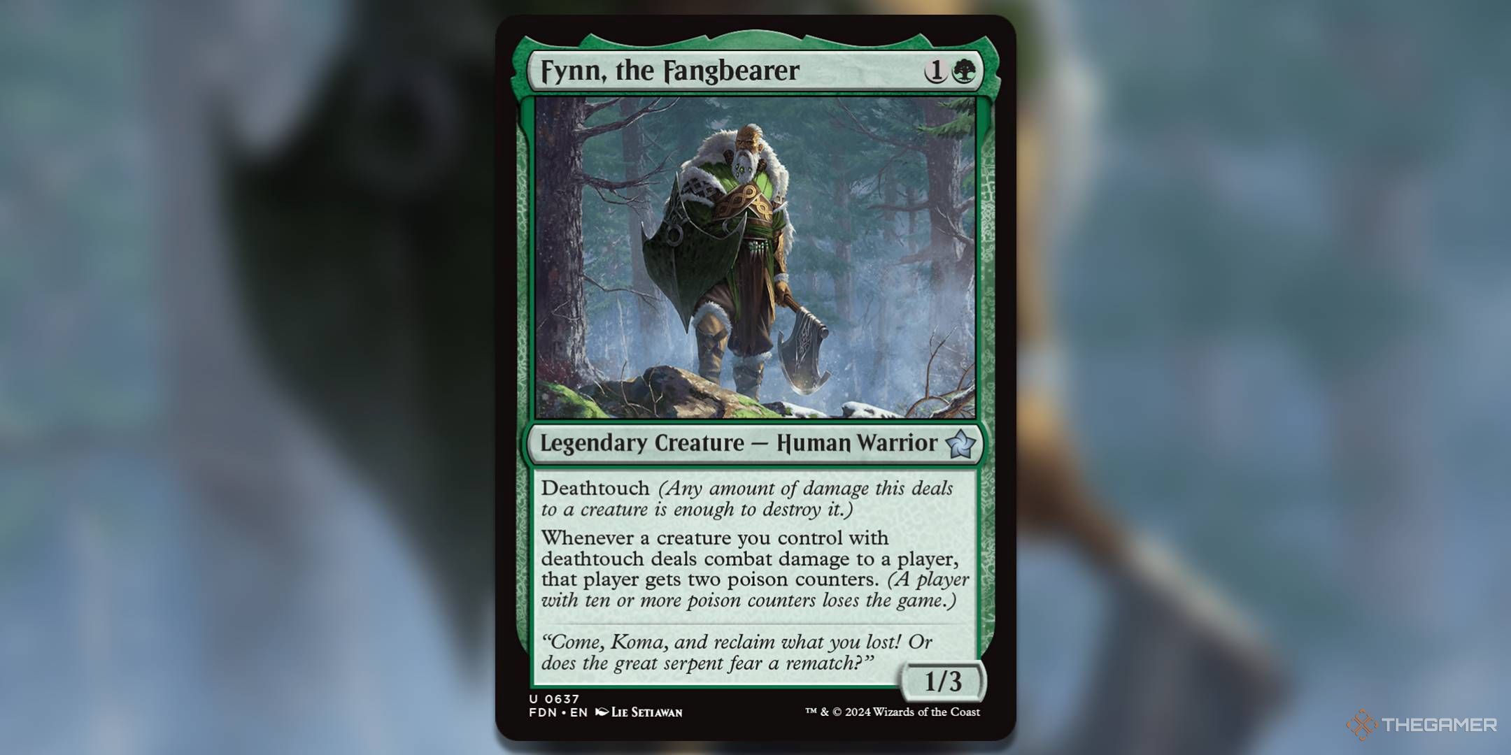 Image of Fynn, the Fangbearer card.