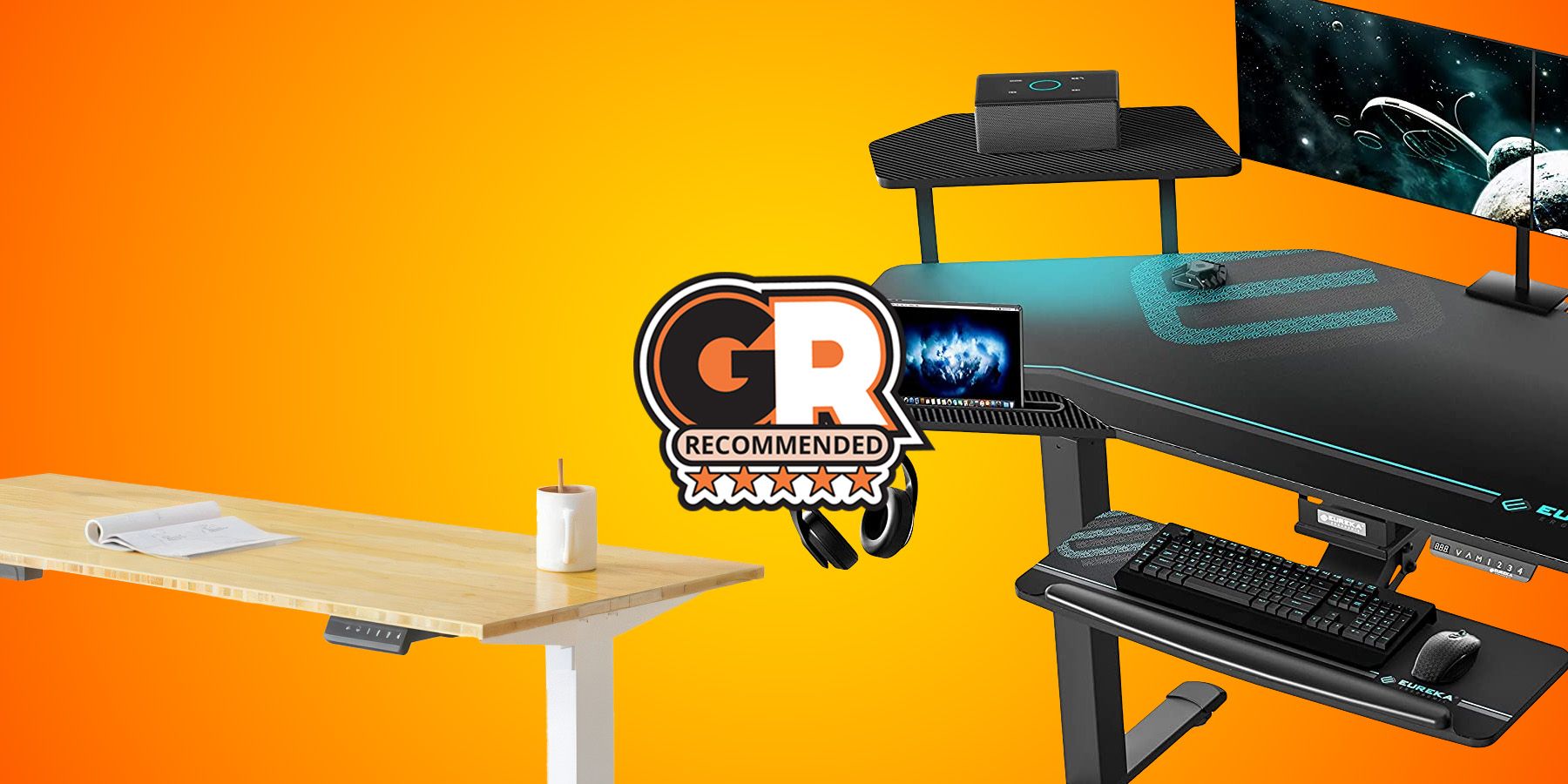 Best Height Adjustable Gaming Desks in 2023 Flexispot E7 Eureka Ergonomic Thumb