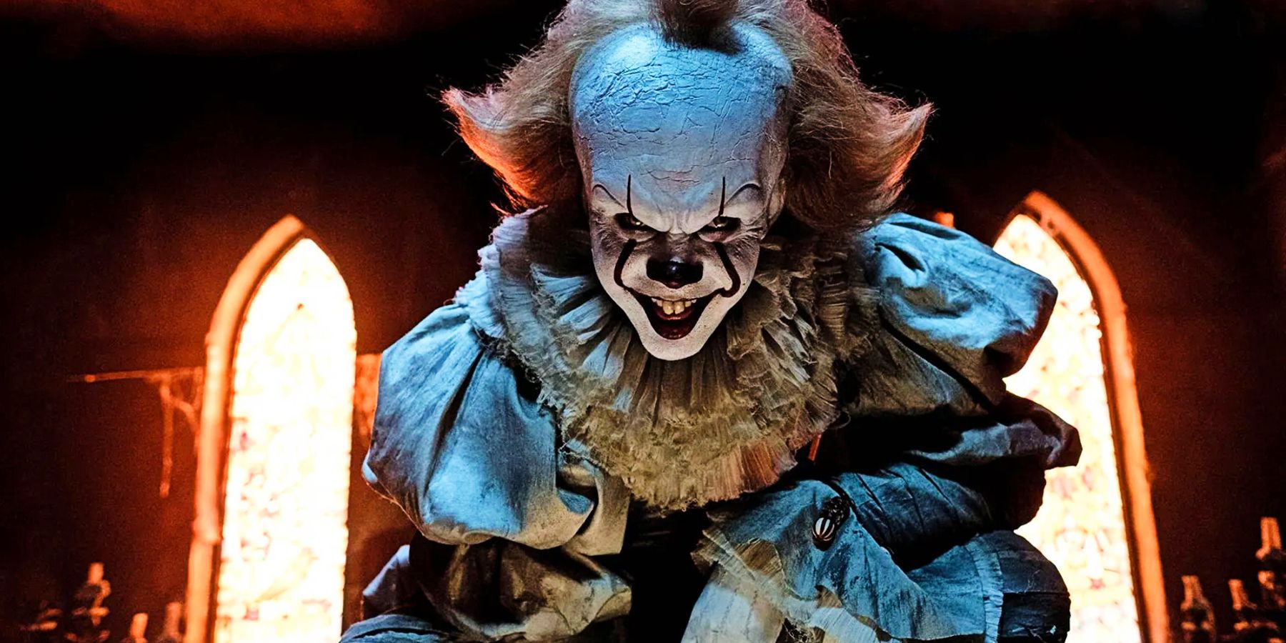 bill skarsgard as pennywise the clown in stephen king's it