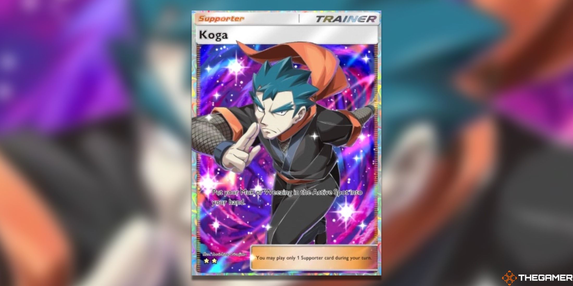 The Koga Full Art from Pokemon Trading Card Game Pocket.