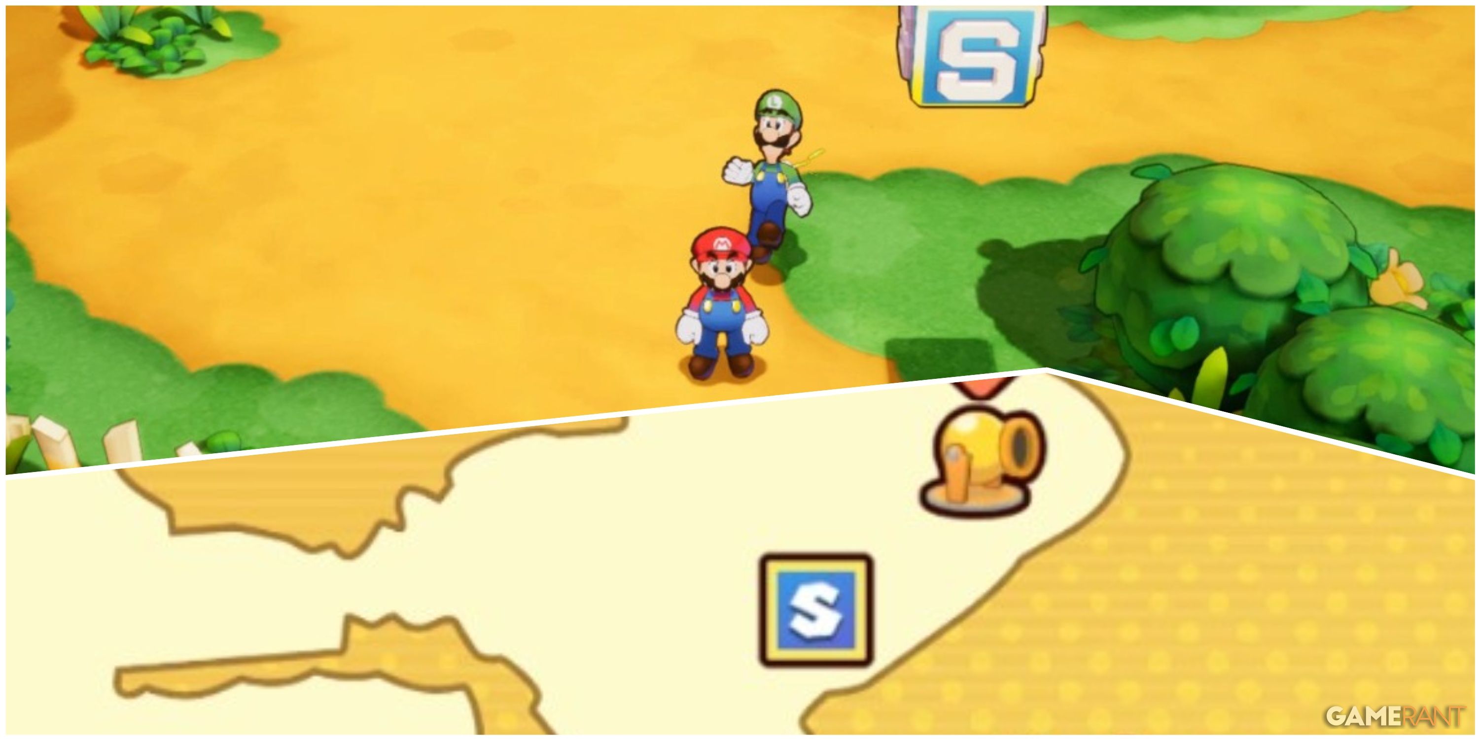 mario luigi brothership save blocks map 