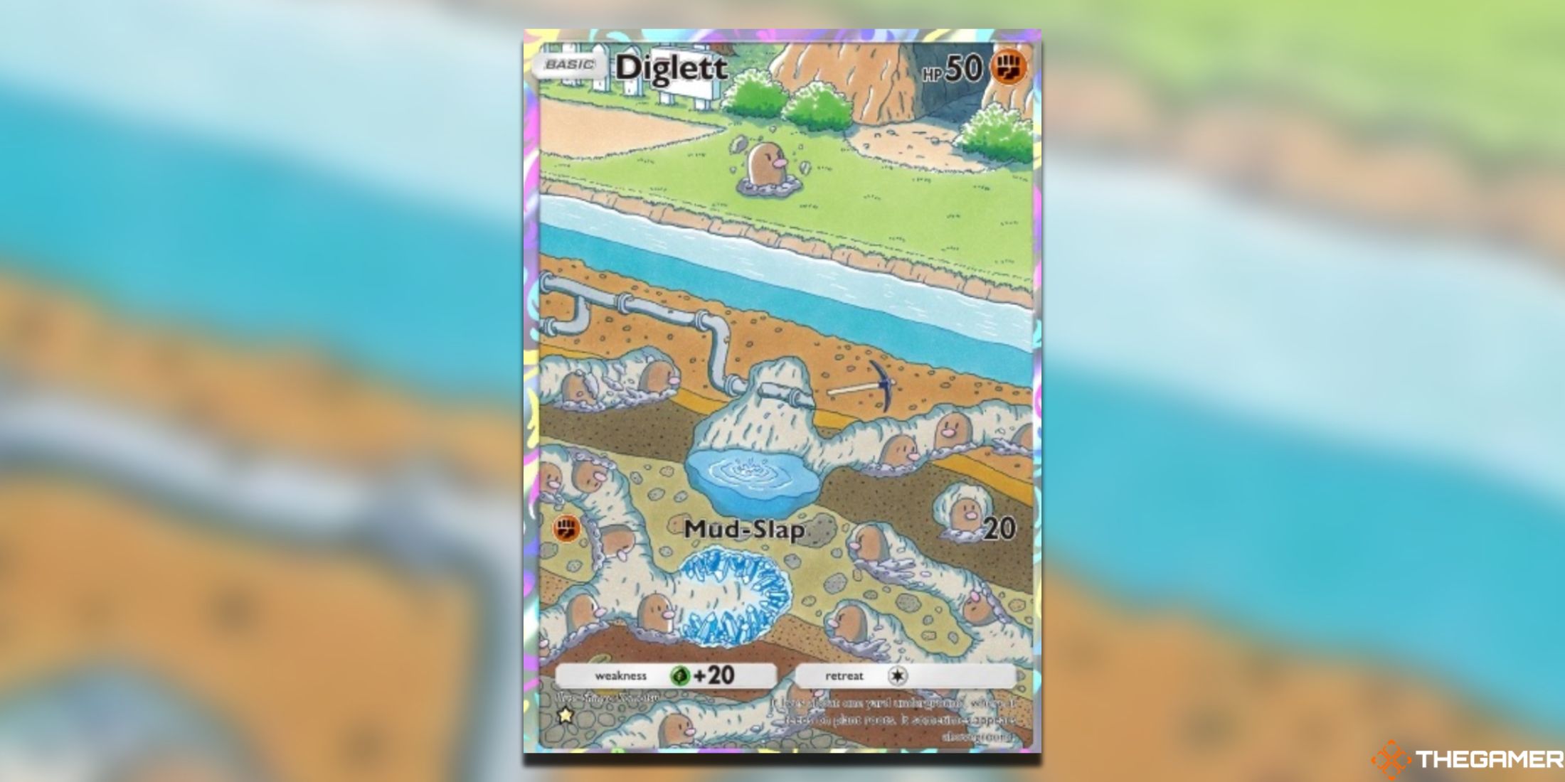 The Diglett Full Art from Pokemon Trading Card Game Pocket.