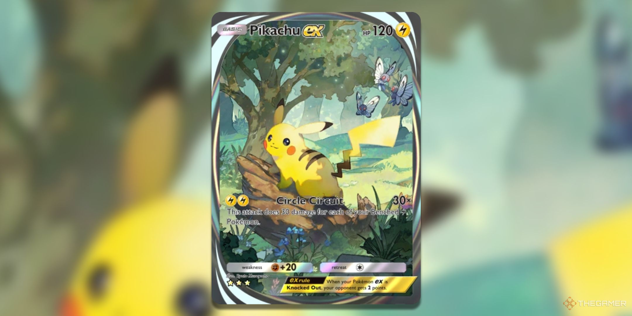 Immersive Art Pikachu ex Pokemon TCG Pocket Card Art.