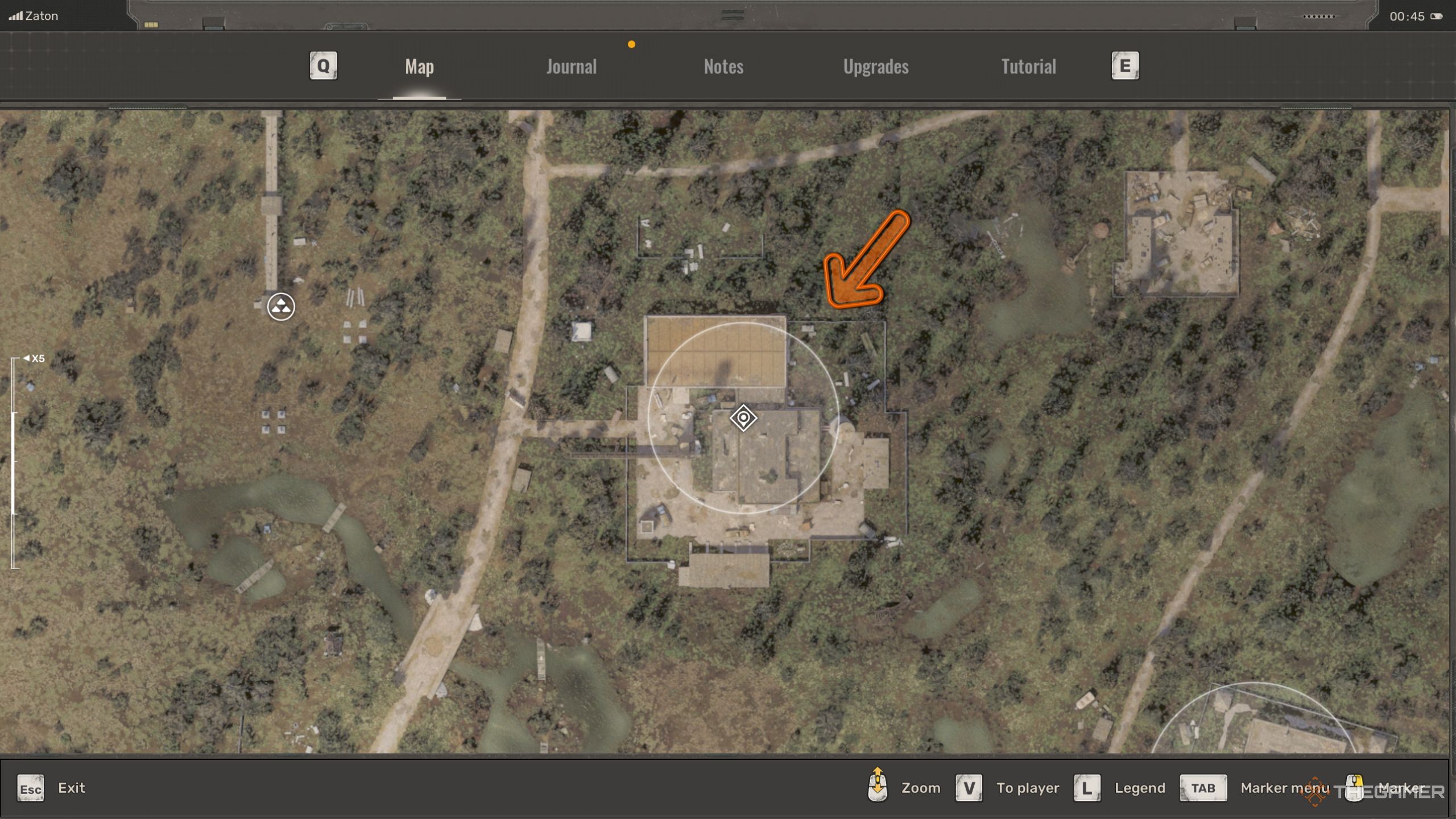 Stalker 2 Heart Of Chornobyl showing the map of factory in Garbage area.