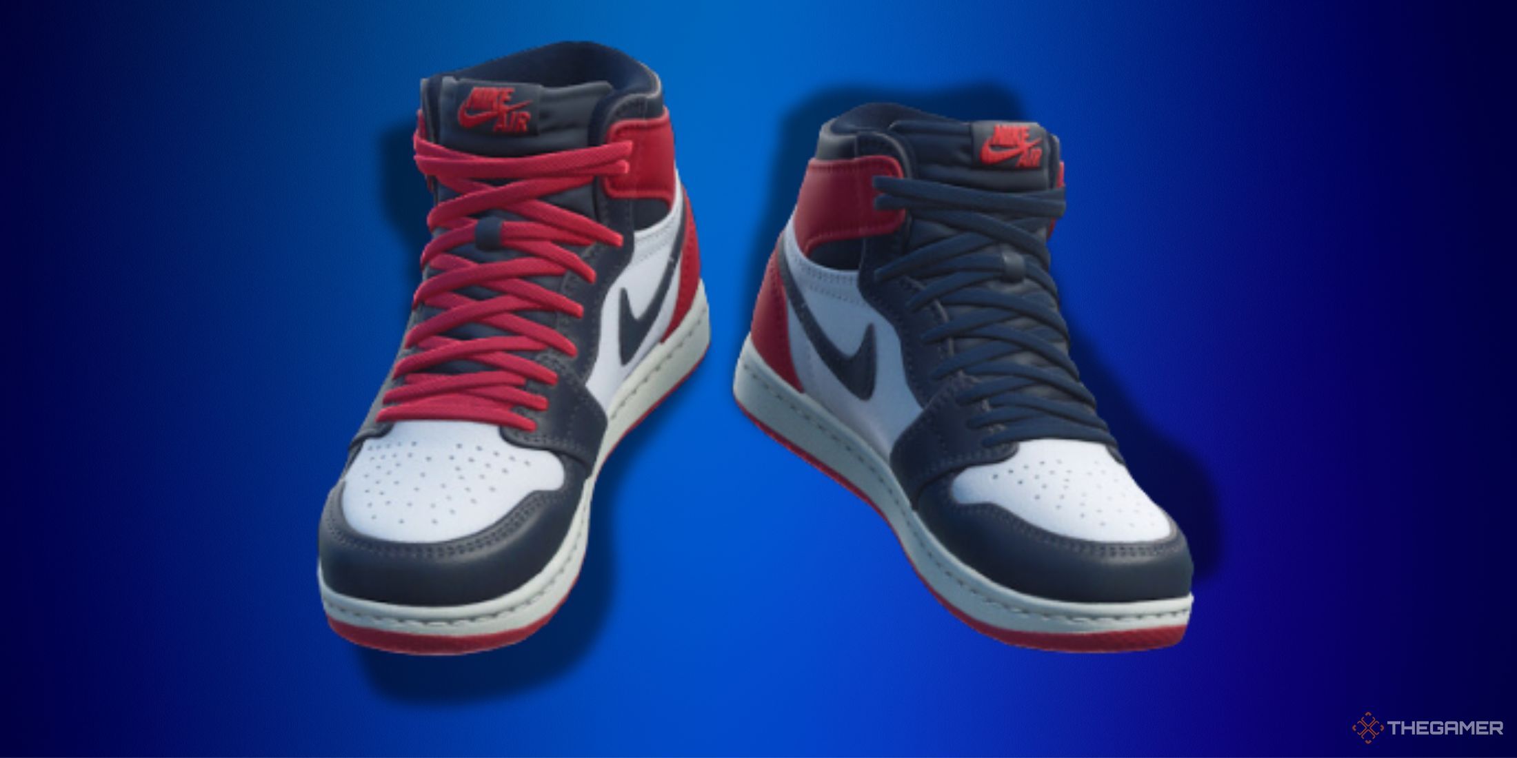 A photo of shoes in Fortnite. 