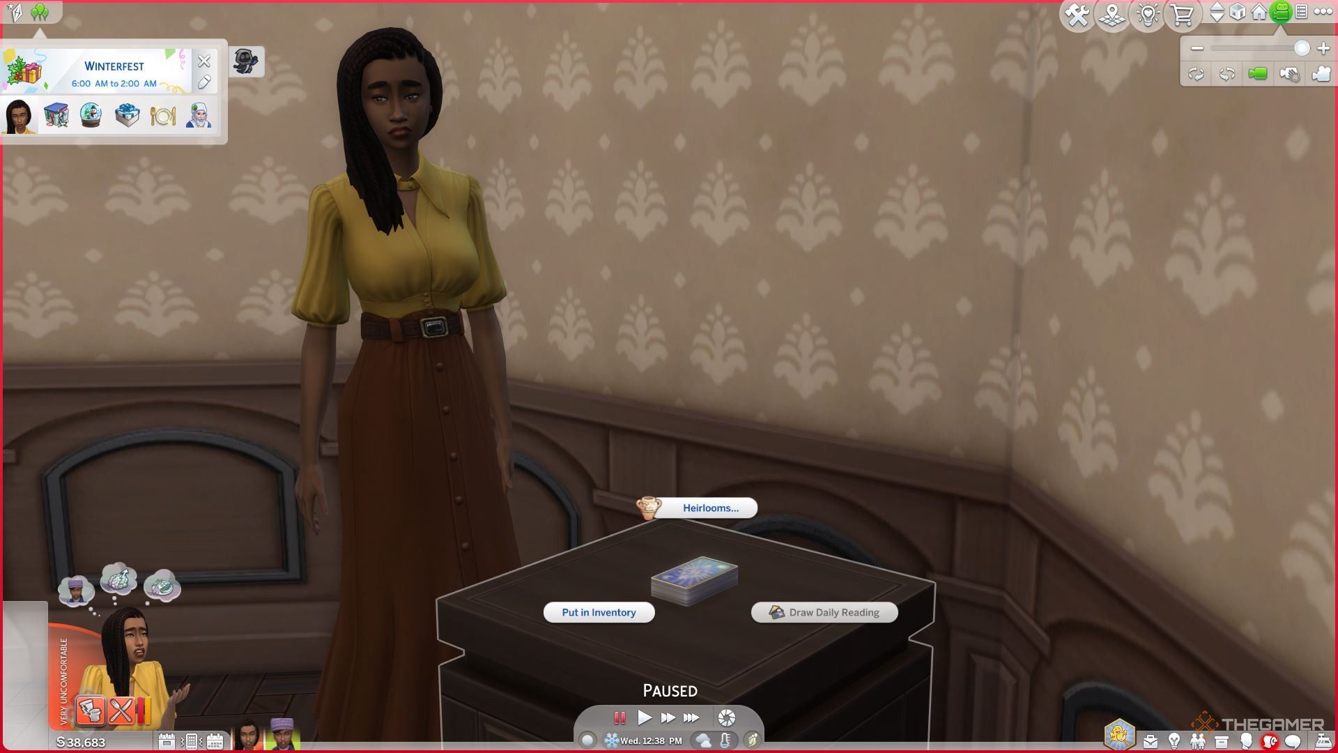 The Heirlooms menu on an item that can be an Heirloomin The Sims 4 Life and Death.