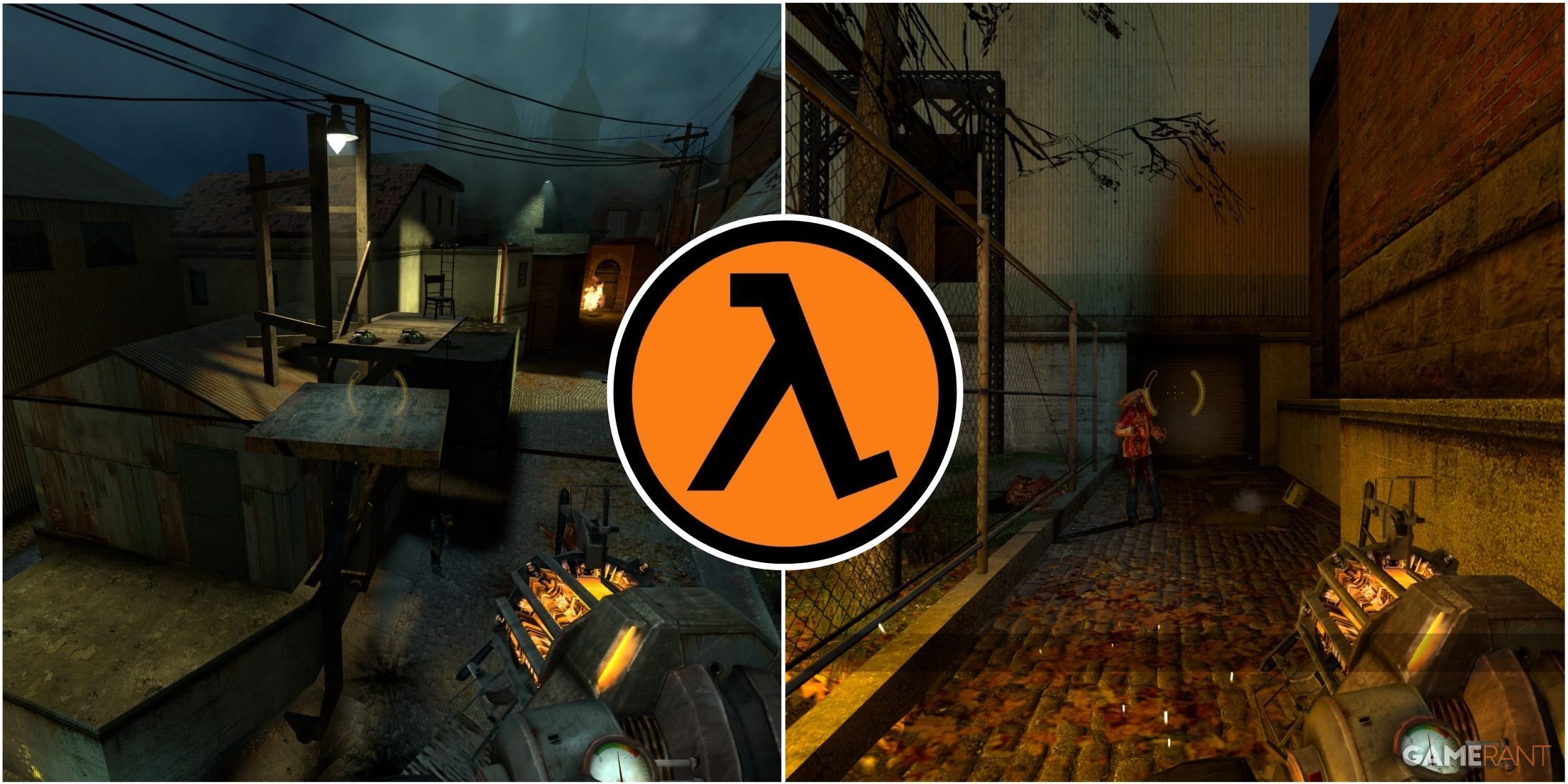 Featured image for Half-Life 2 featuring the platform in Ravenholm and a zombie.