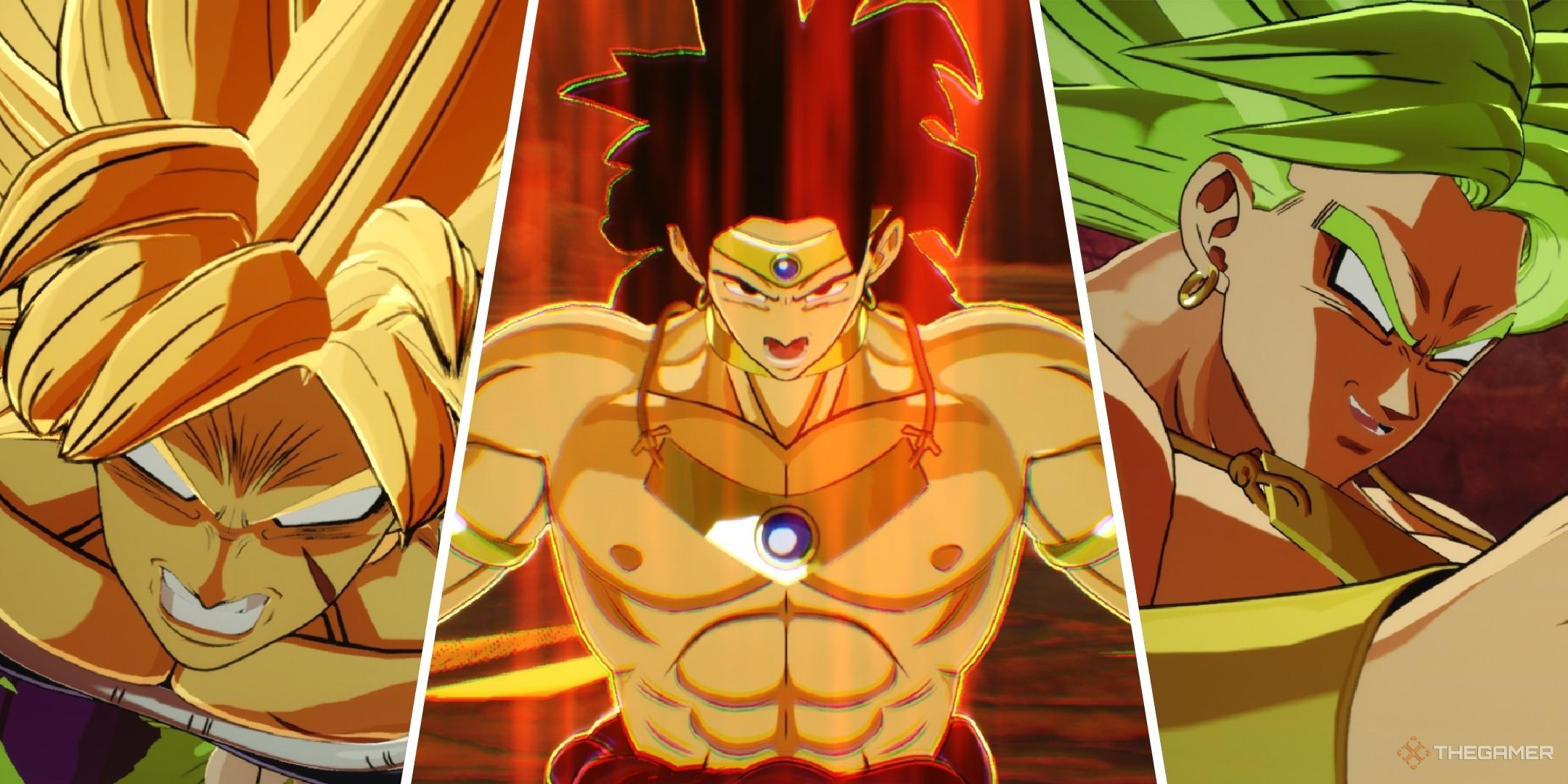 Dragon Ball Sparking Zero image showing Broly in different poses.