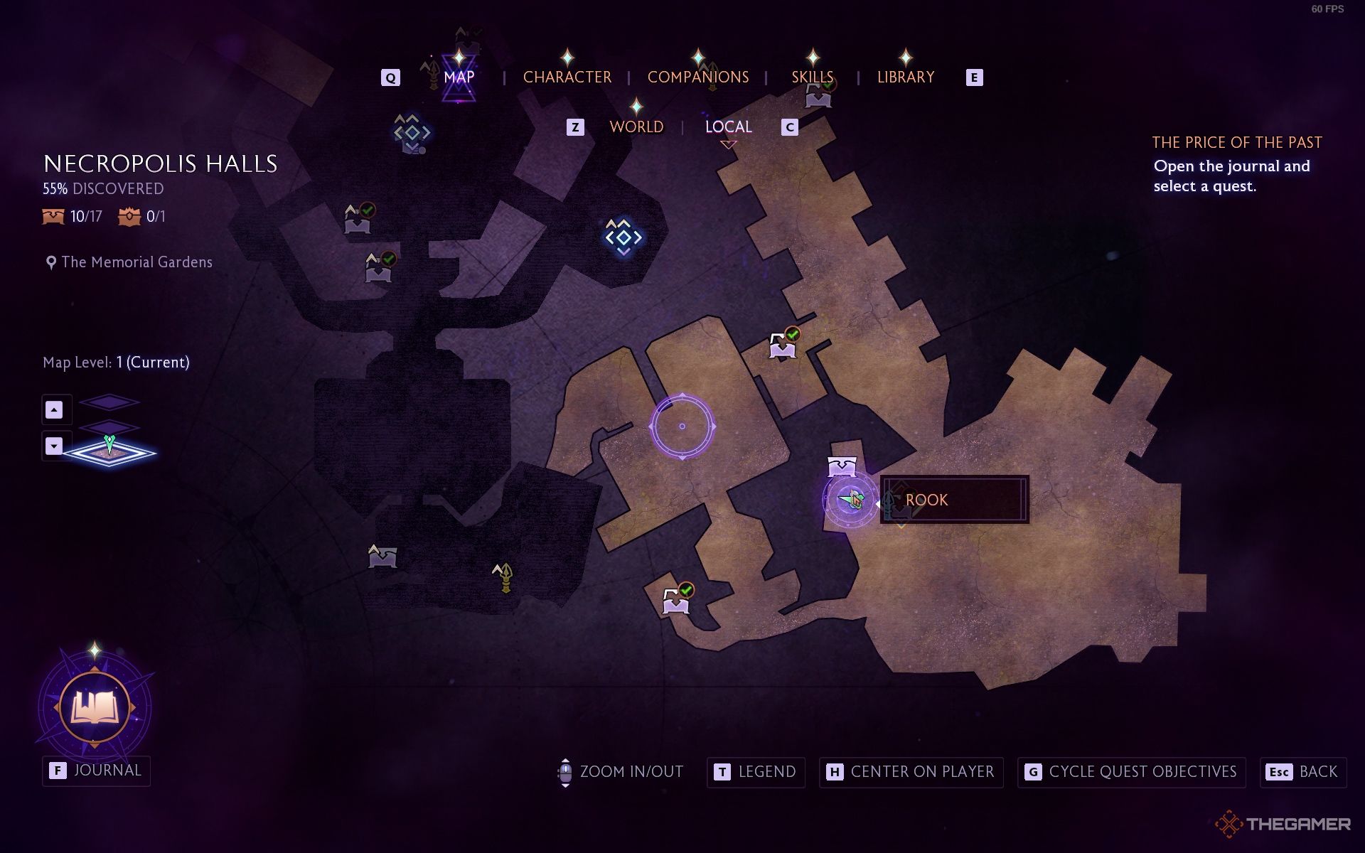 Rook's icon on the map near the Necropolis bell puzzle location in Dragon Age The Veilguard