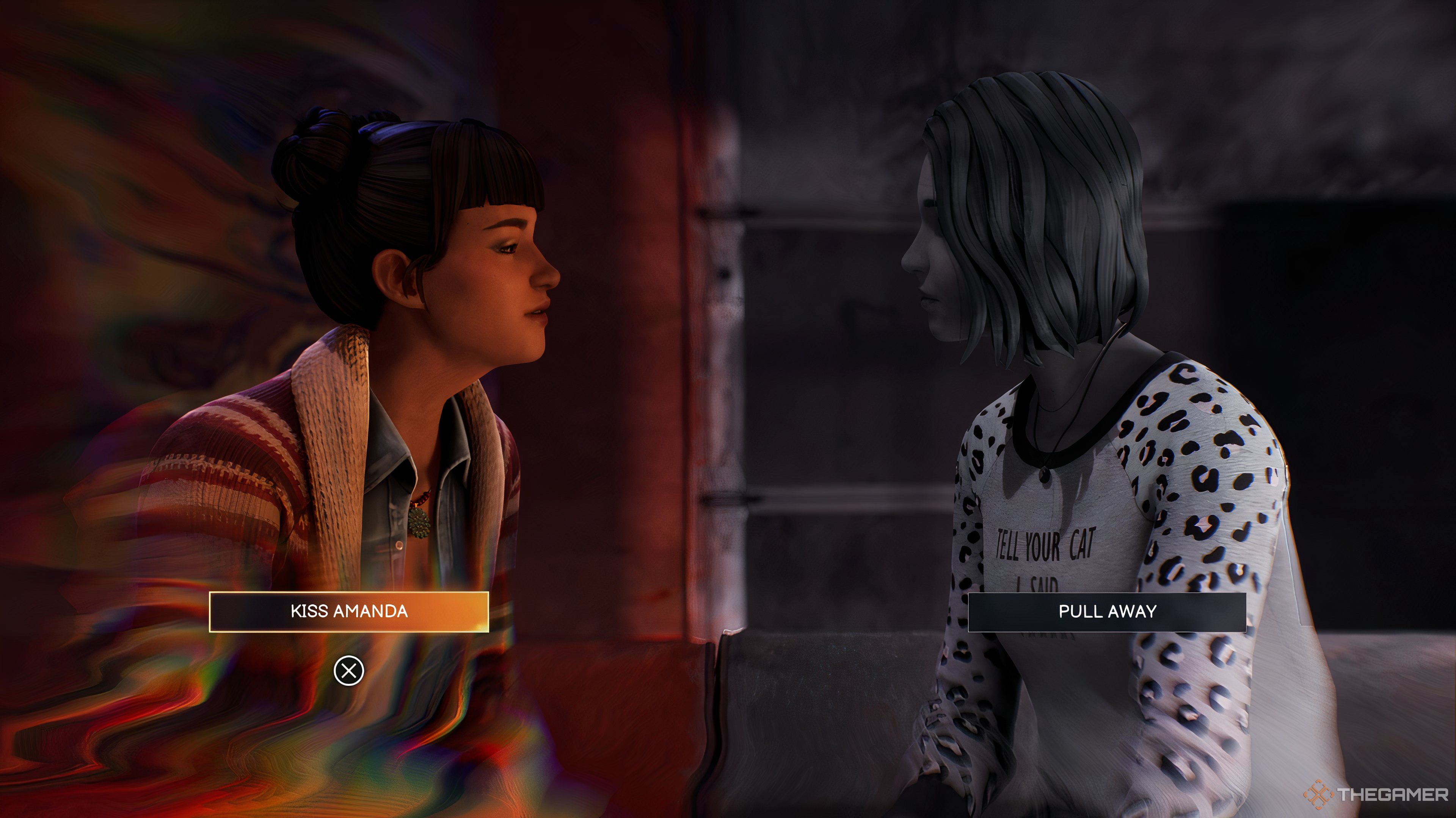 Faced With Decision To Kiss Amanda Or Pull Away In Life Is Strange: Double Exposure.