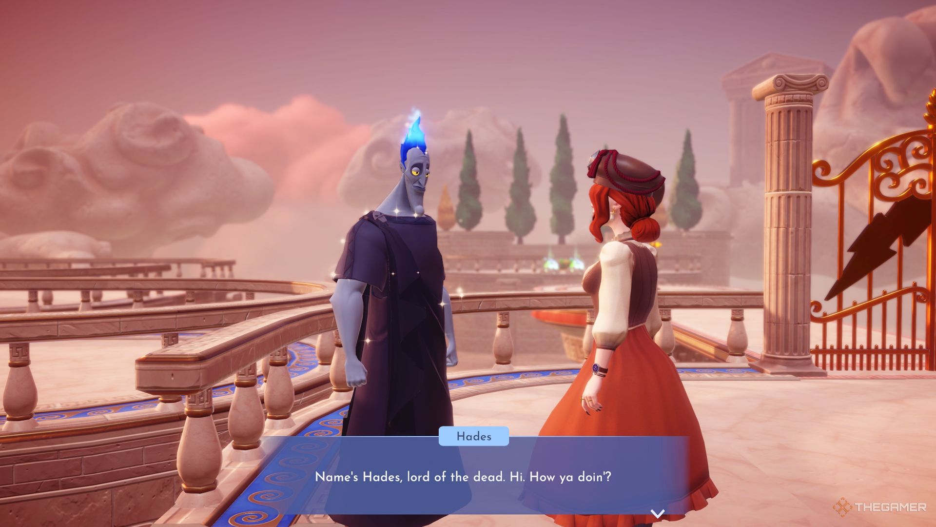 Hades introduces himself to the player.