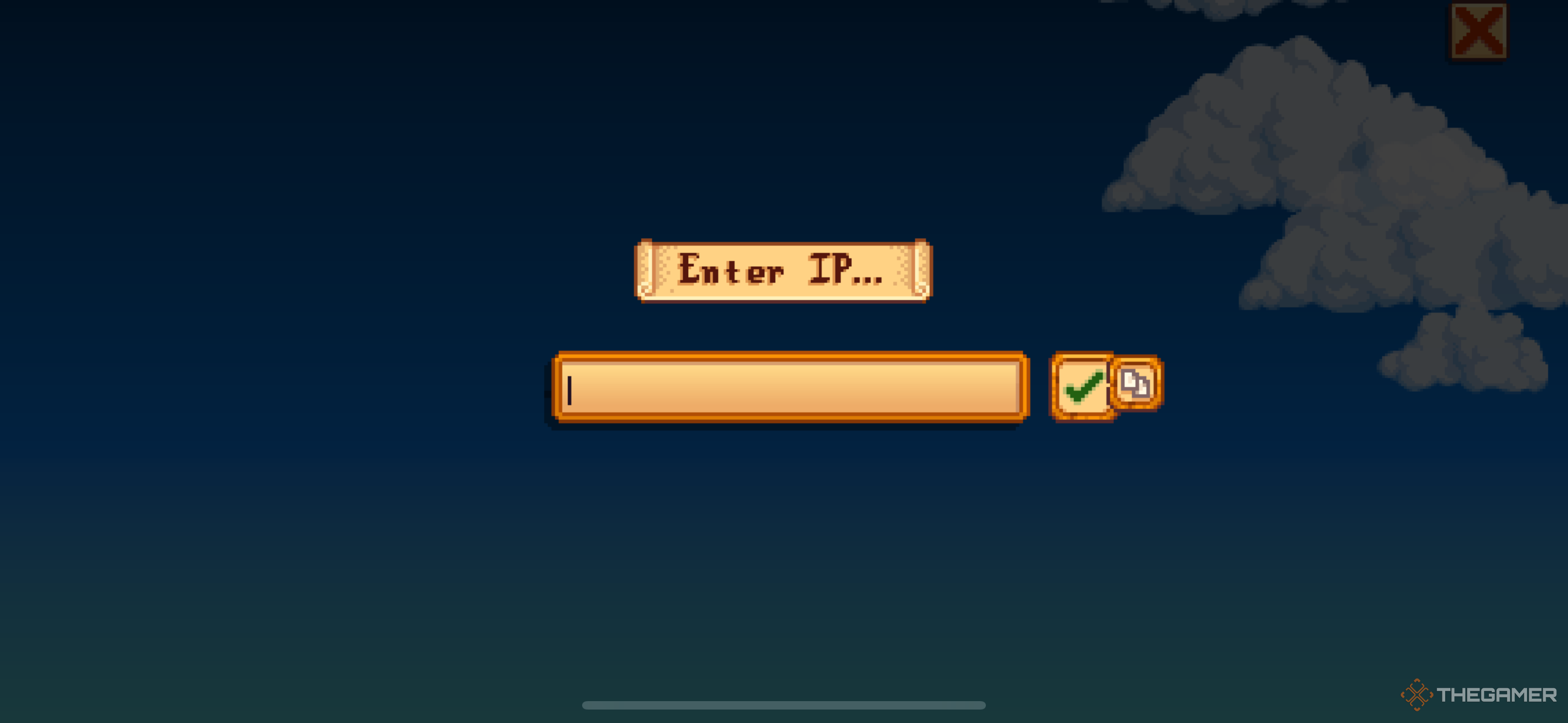 A screenshot of Stardew Valley's mobile multiplayer setup.