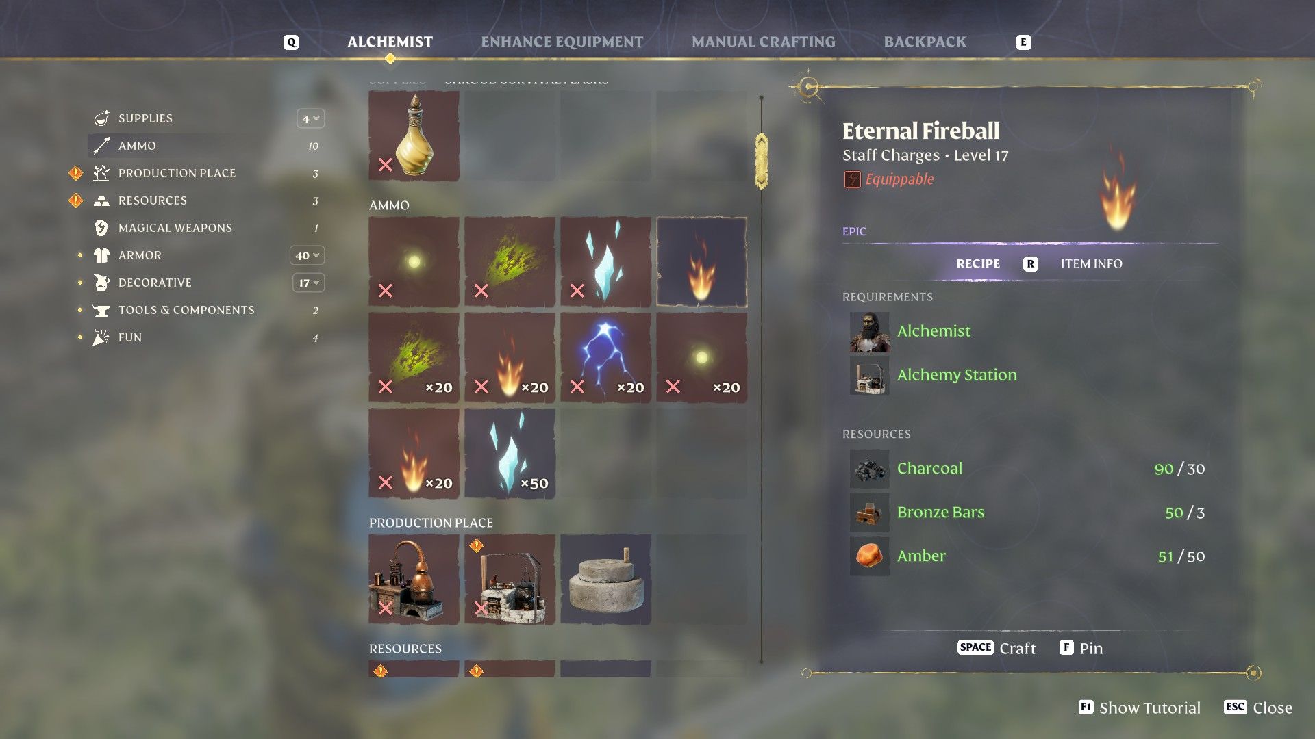 The Eternal Fireball recipe for Enshrouded