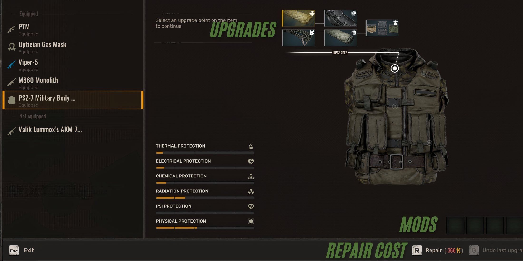 Upgrade and Repair Gear Stalker 2