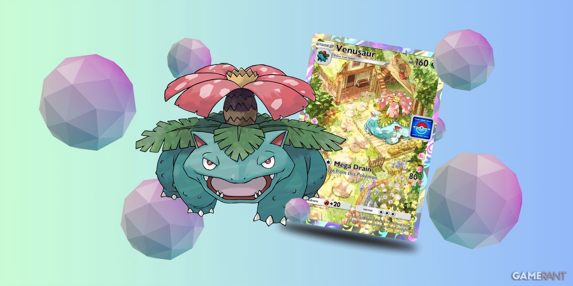 venusaur drop event art in pokemon tcg pocket.