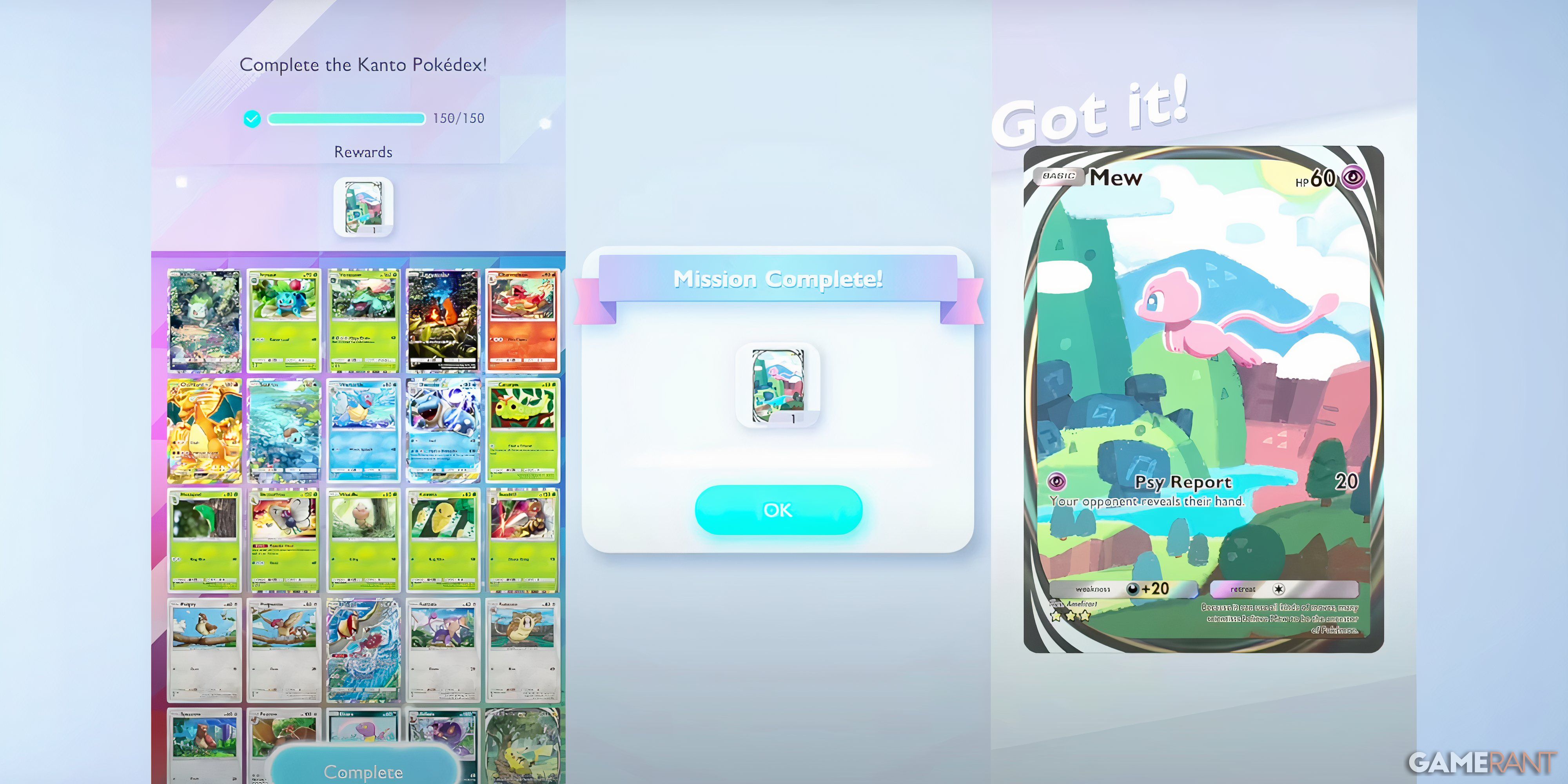 the process to get the secret mew in pokemon tcg pocket.