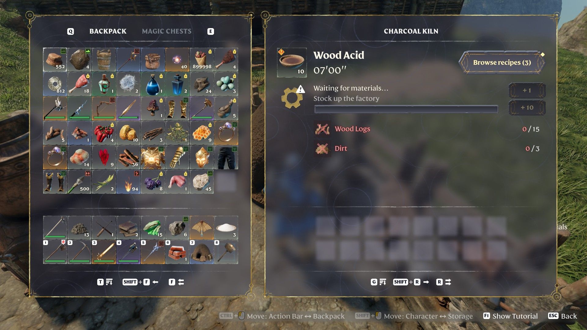 Crafting wood acid in Enshrouded