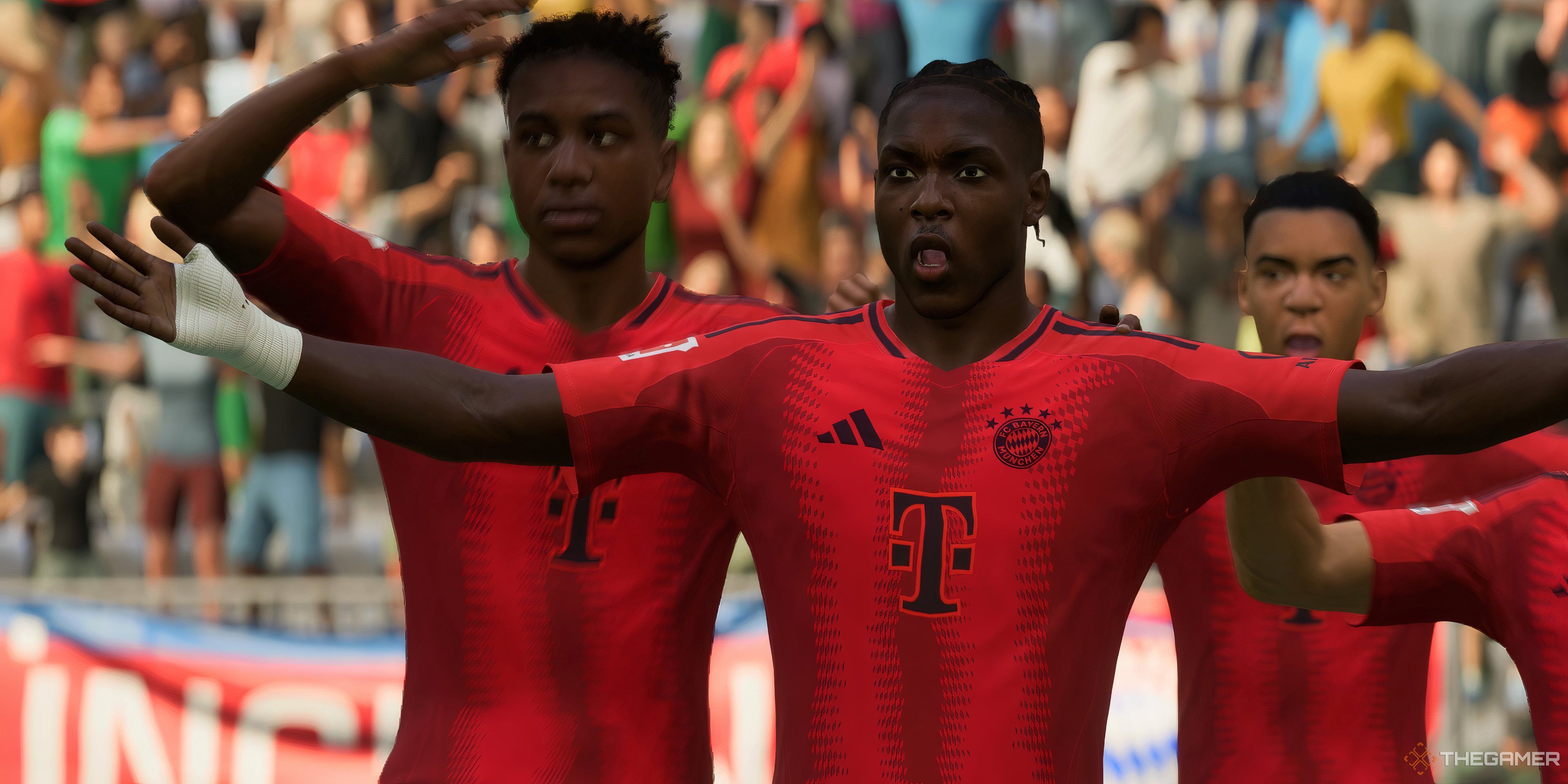 A screenshot of Tel celebrating after scoring a goal in EA Sports FC 25.