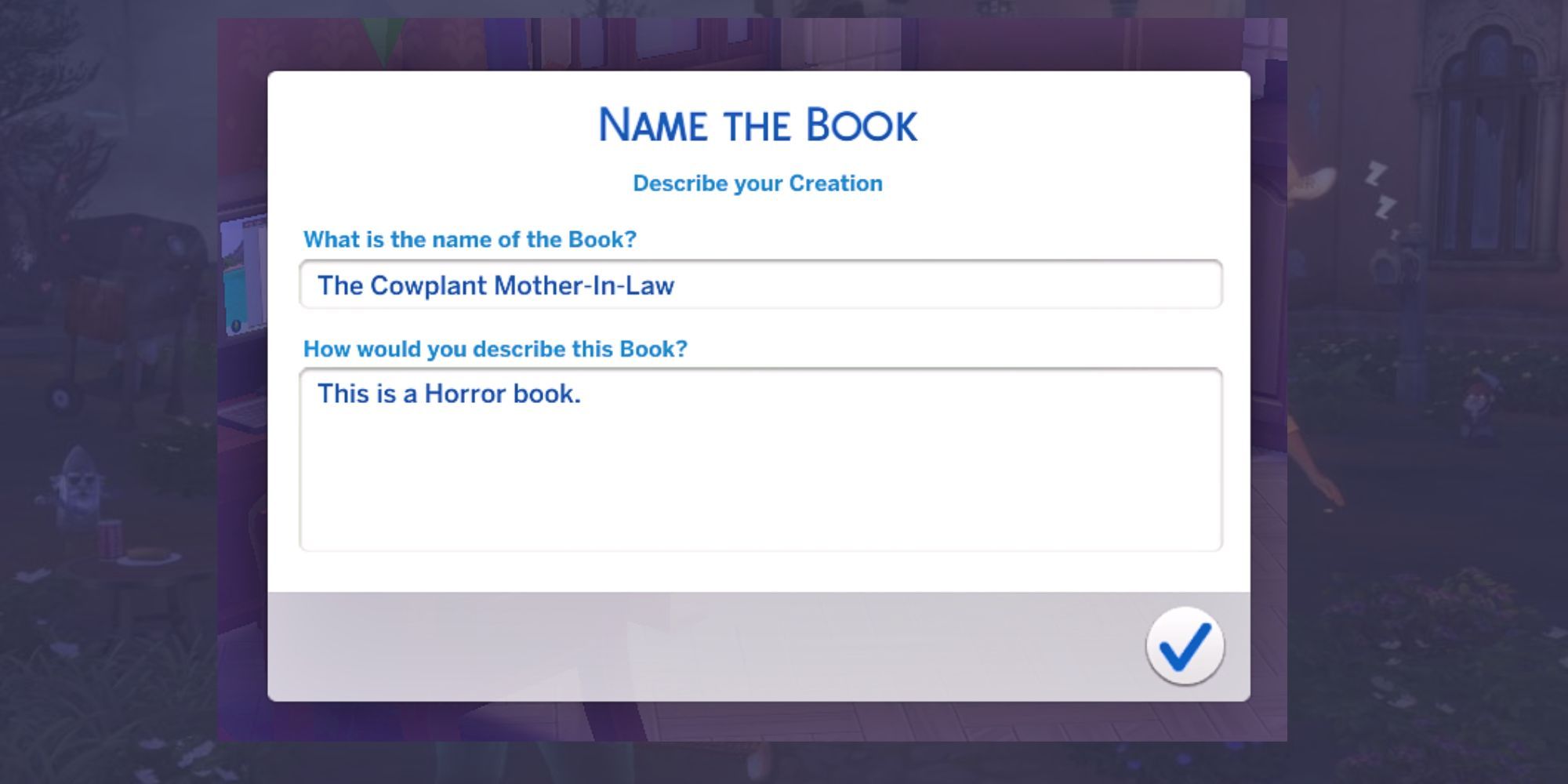 How to write a Horror Book Sims 4