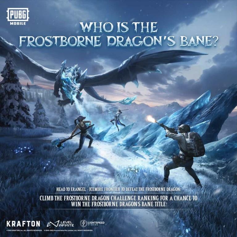 Frostborne Dragon in PUBG MOBILE or BGMI Icemire Frontier mode