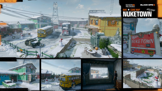 How to unlock the AMR Mod 4: a preview of the upcoming festive Nuketown map, likely part of the Archie's Festive Frenzy winter event.