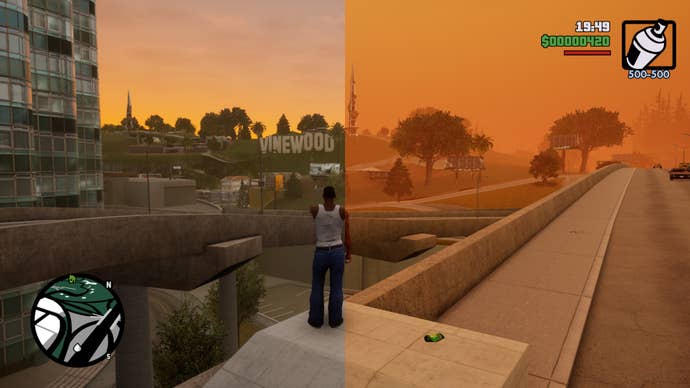 GTA San Andreas Definitive - lighting comparison 2