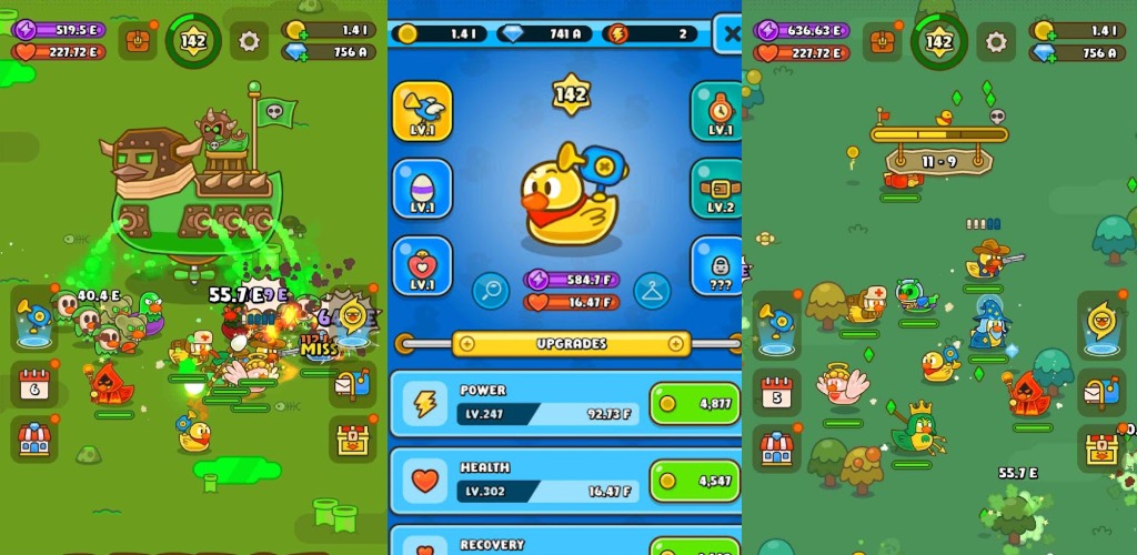 Rubber Duck: Idle Squad Game Gameplay