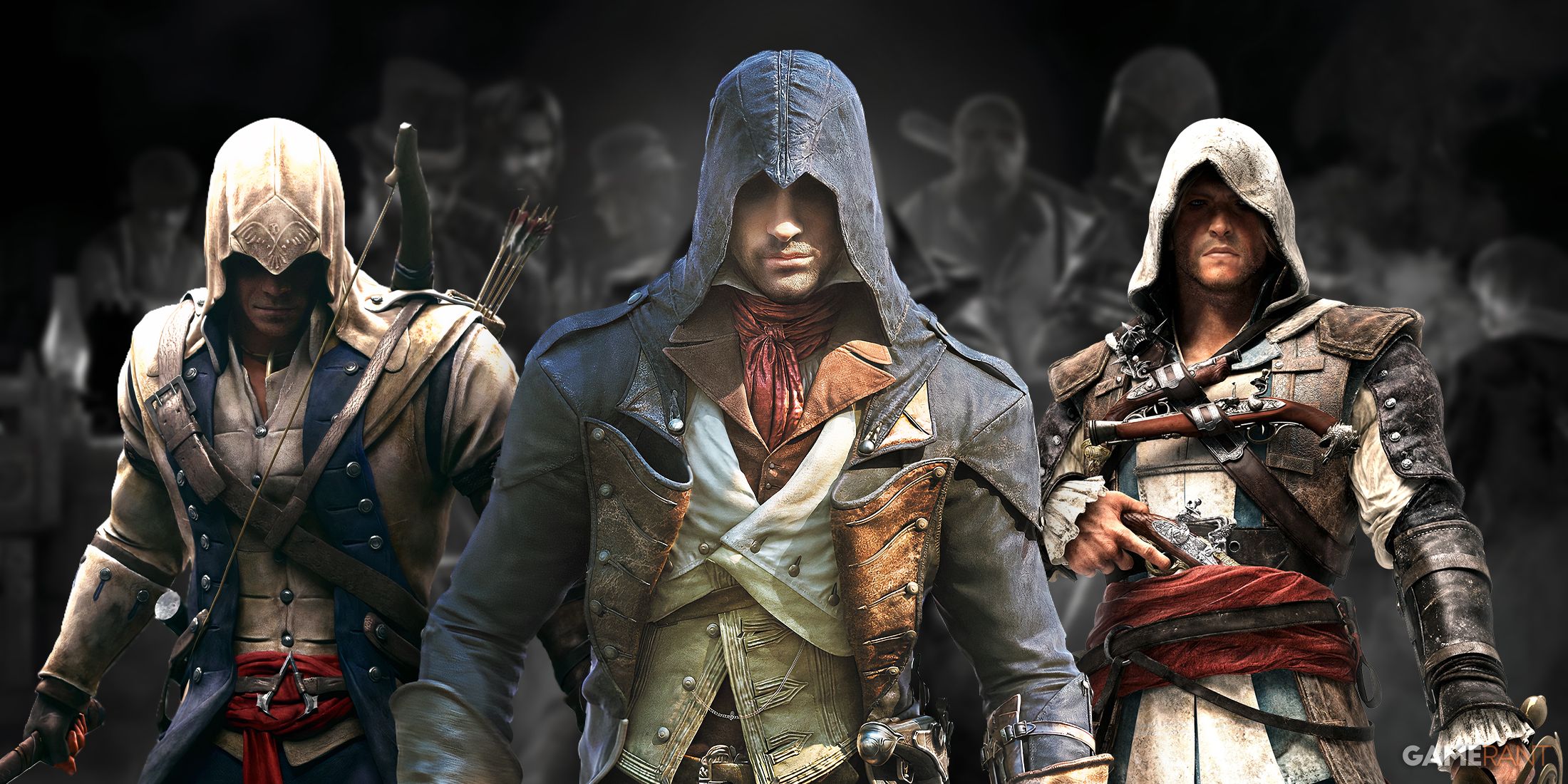 Assassin's Creed Connor Arno and Edward in front of Syndicate