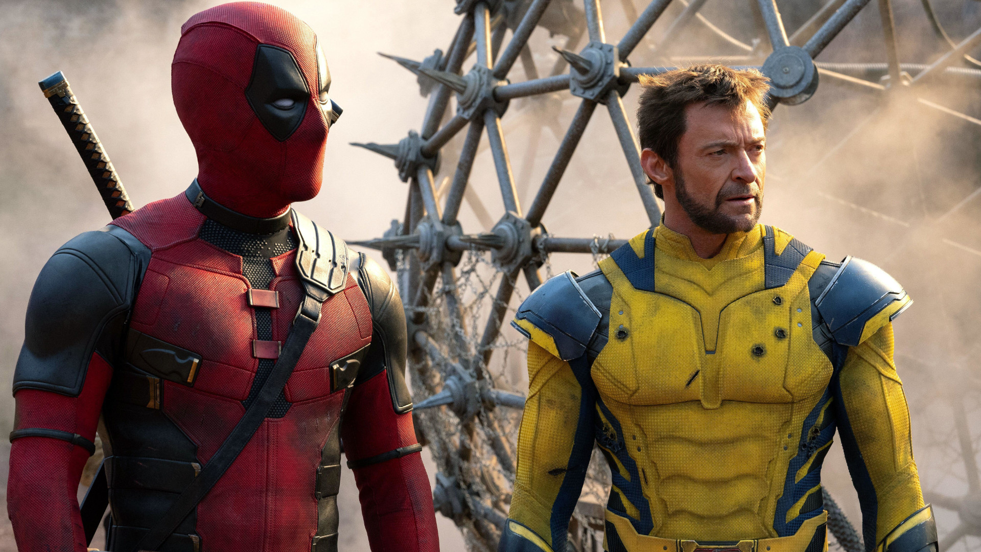 Marvel Phase 5: Deadpool and Wolverine standing in the Void during the movie Deadpool and Wolverine.