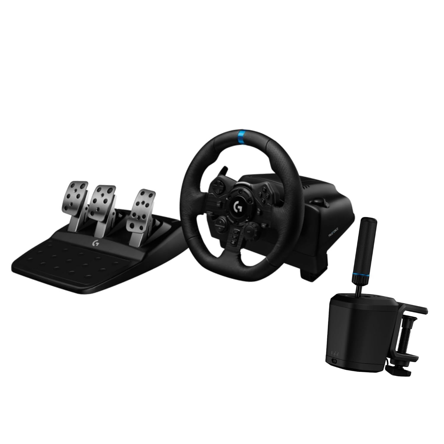 Logitech G923 Racing Wheel and Pedals + RS Shifter & Handbrake Bundle