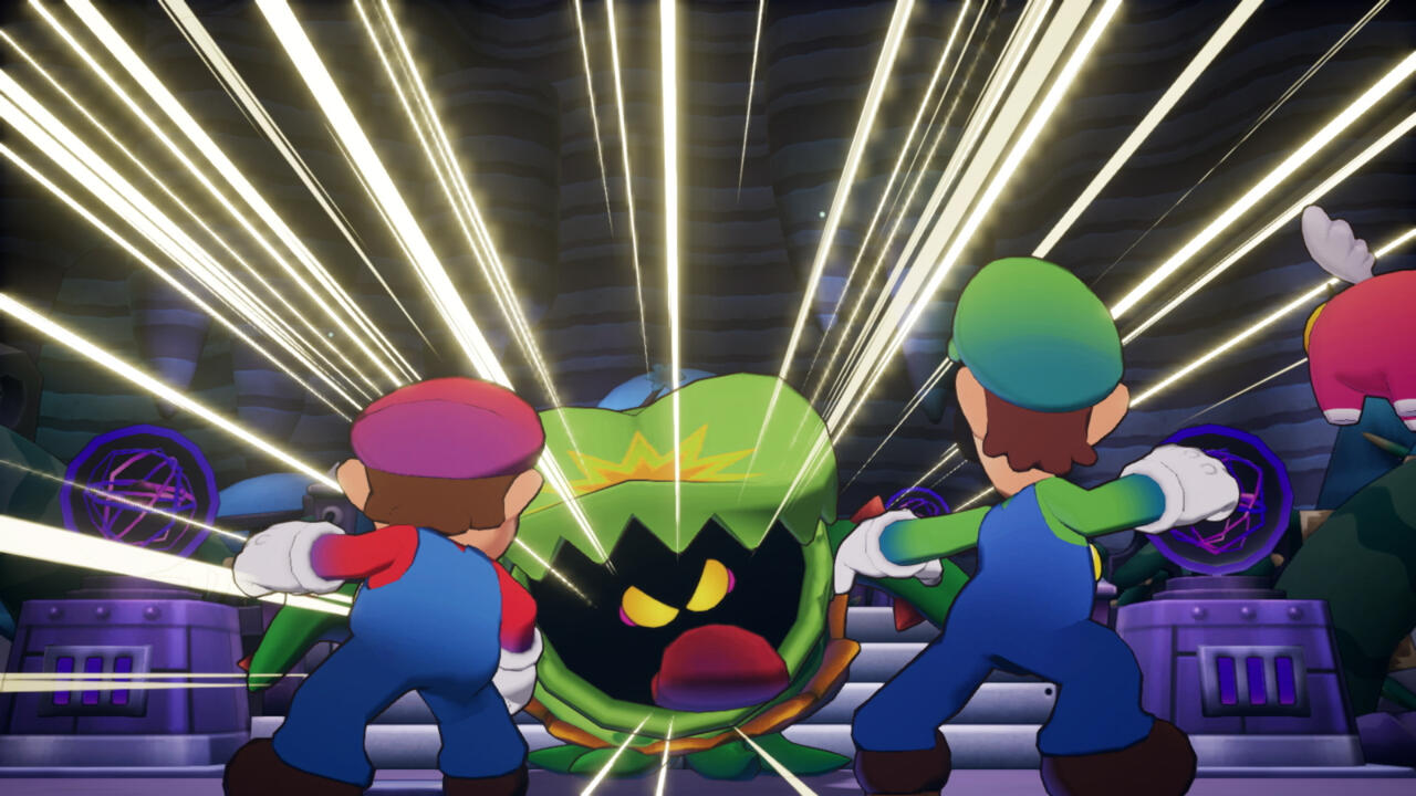 Mario and Luigi prepare for battle