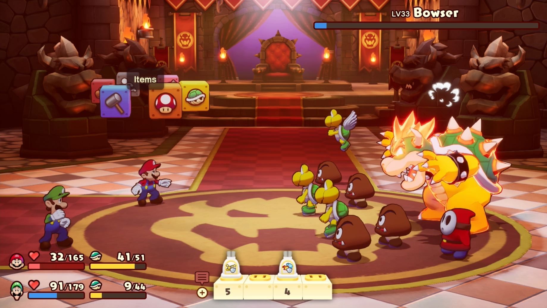 Bowser with lots of minions in Mario & Luigi: Brothership.