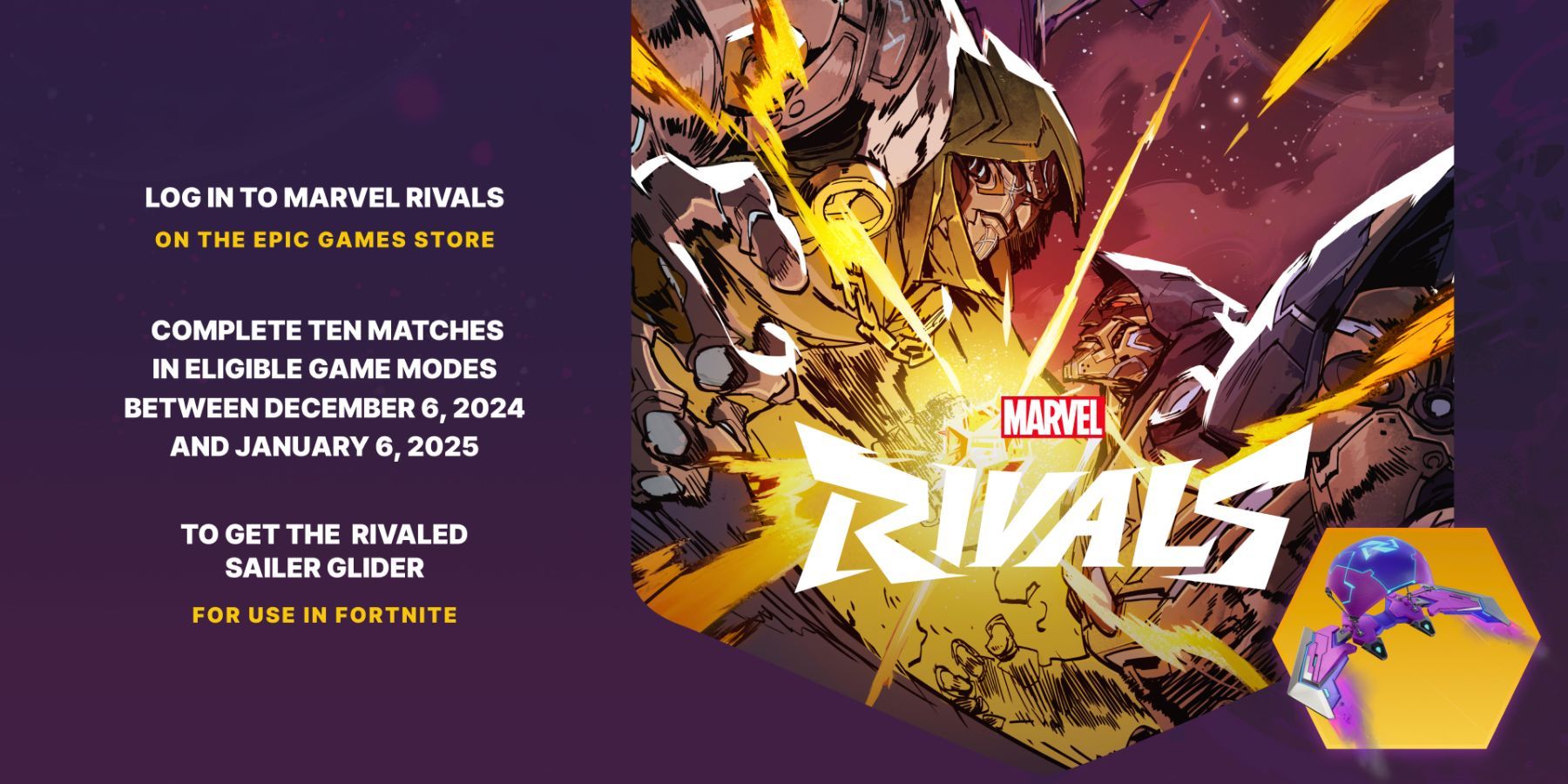 Fortnite x Marvel Rivals Rivaled Sailer Glider