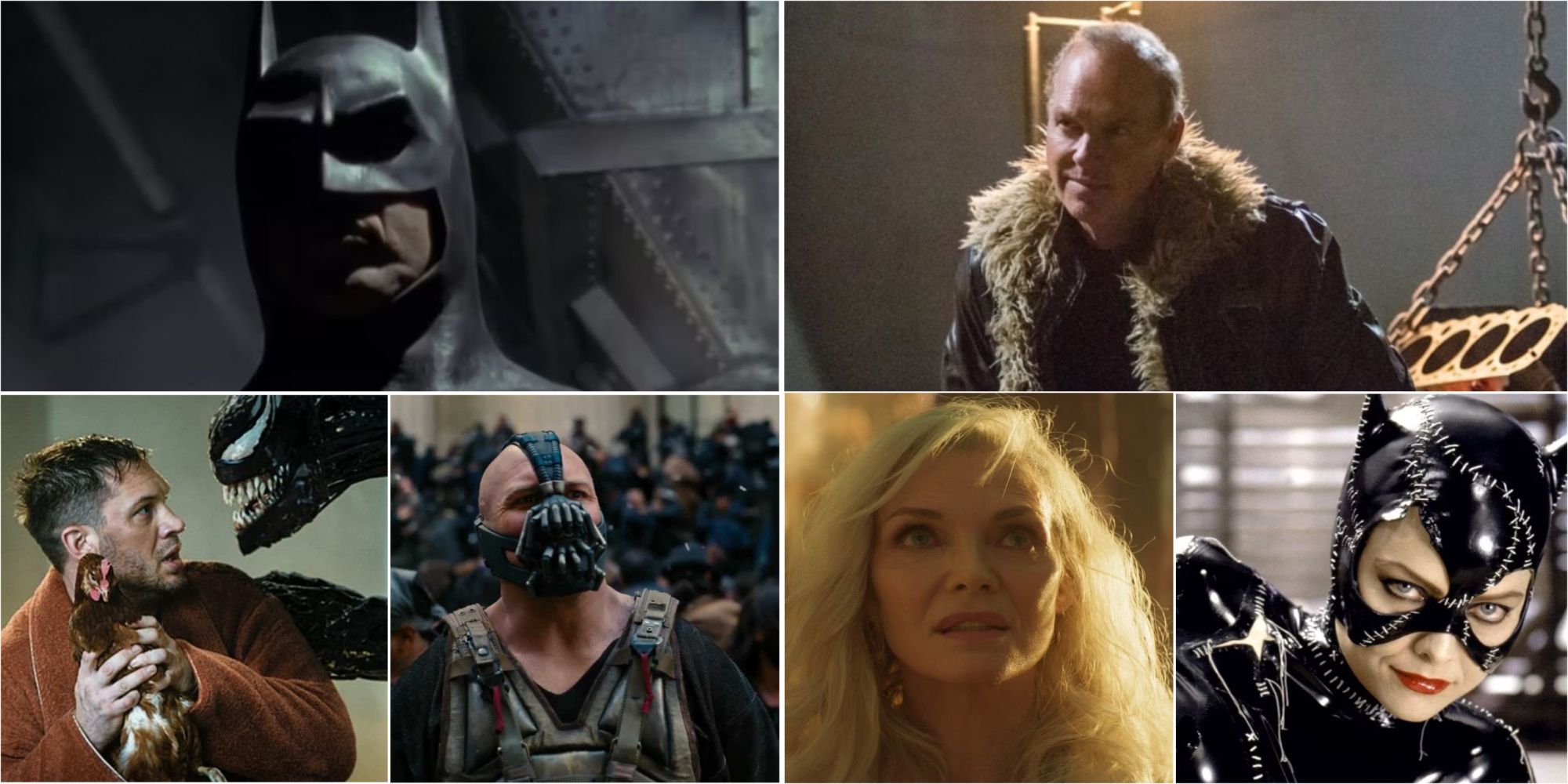 Actors as Heroes and Villains- Michael Keaton Tom Hardy Michelle Pfeiffer