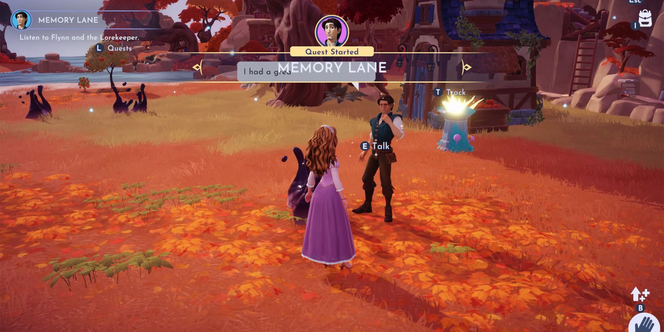 how to trigger memory lane quest in disney dreamlight valley