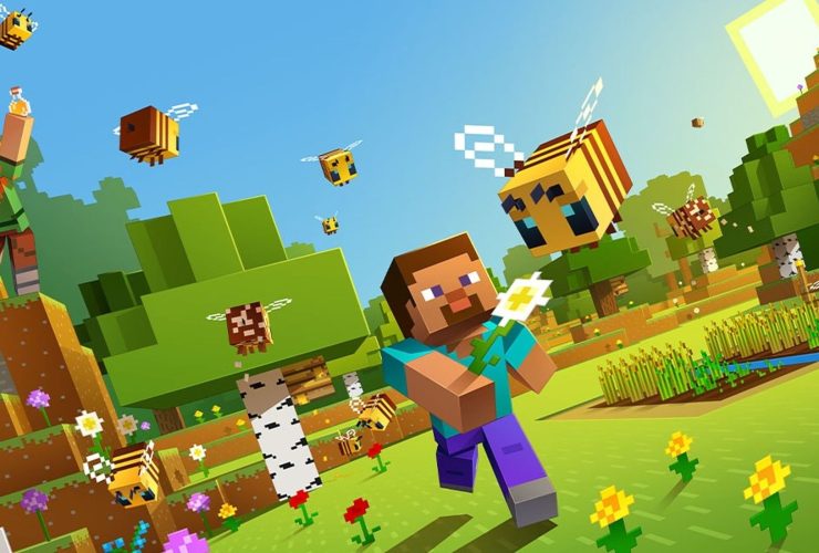 Minecraft Fan Shows Off Incredible Painting of the Game’s Bees