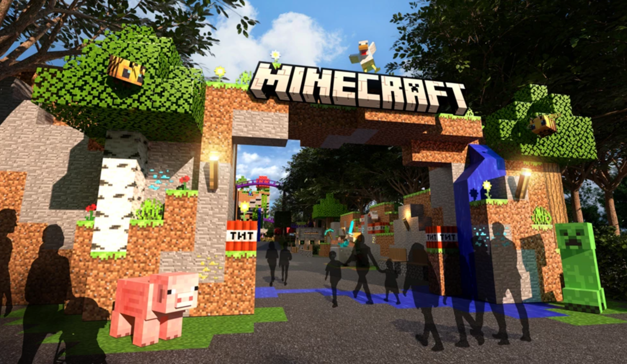 A rendering of what a Minecraft attraction could look like