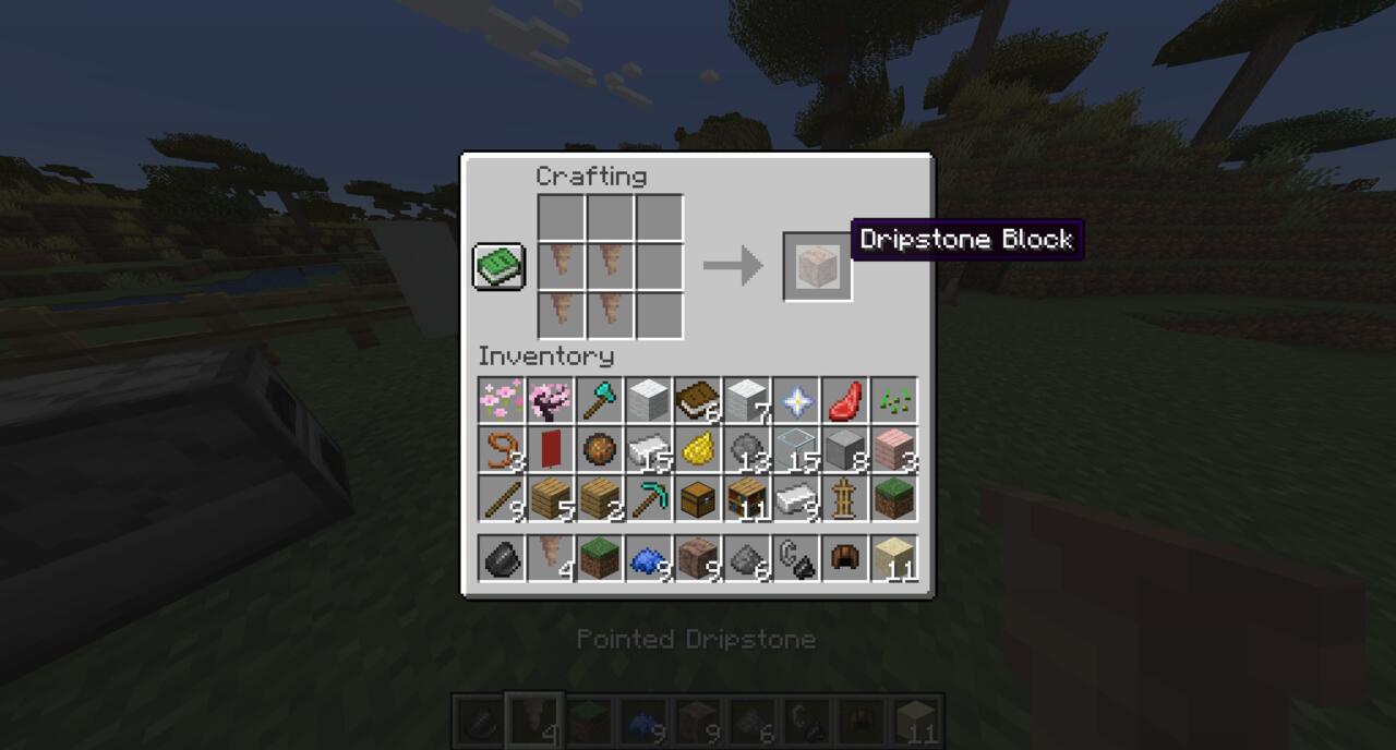 How to make a dripstone block in Minecraft