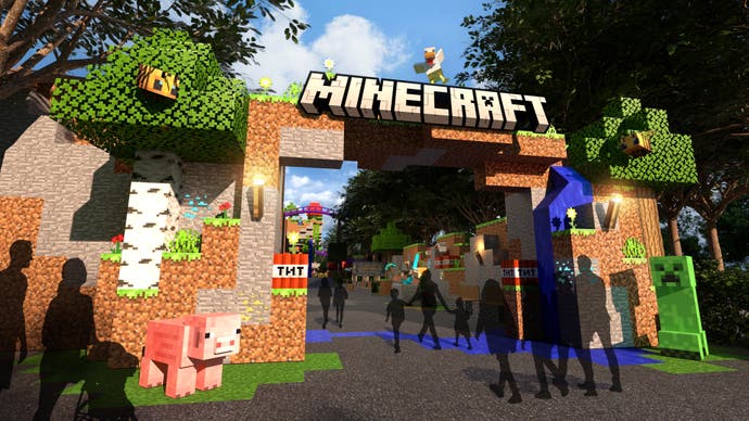 Minecraft theme park mock up