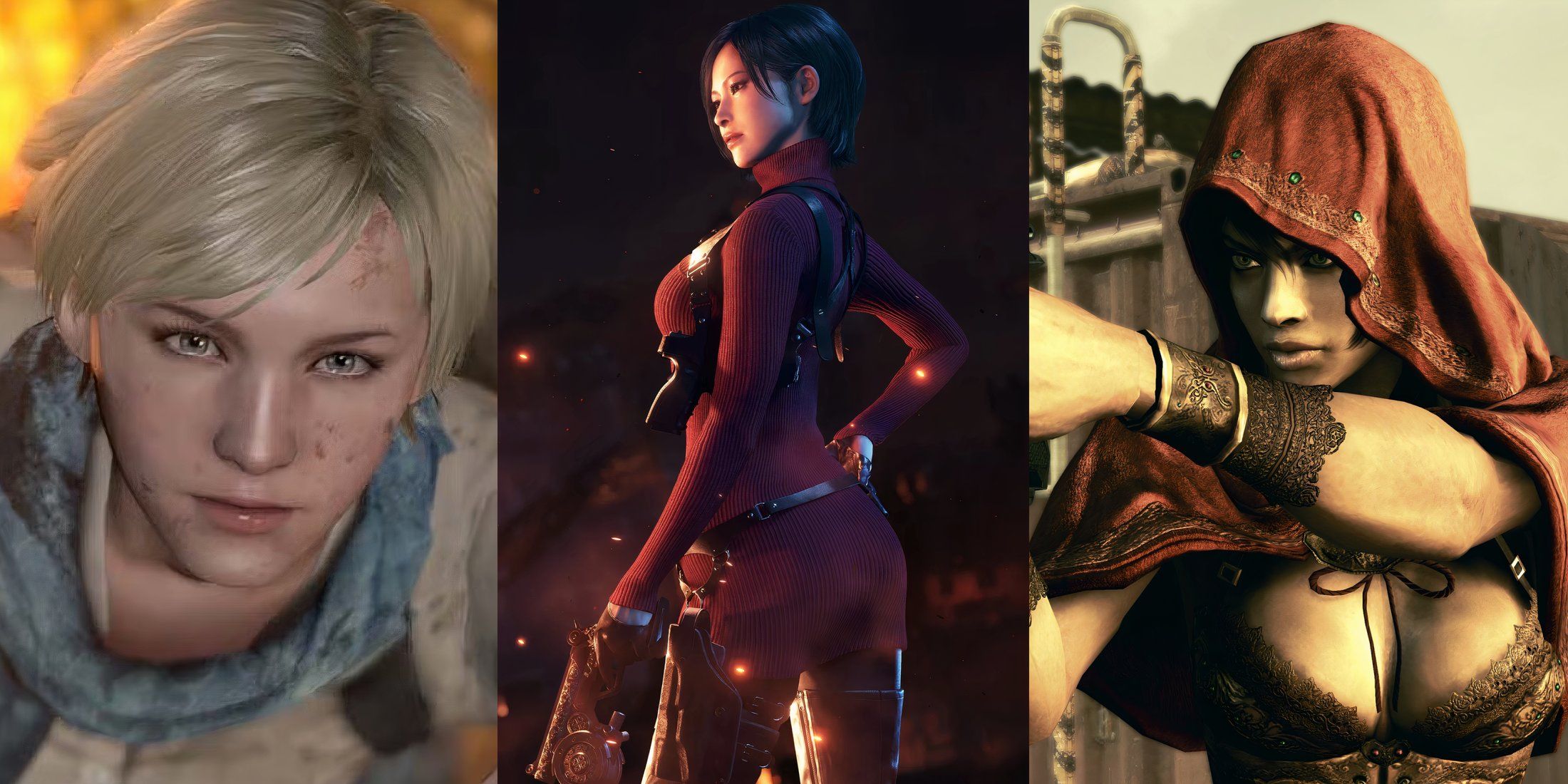 Resident Evil Protagonists Who Deserve More Games split image Sherry Birkin, Ada Wong and Sheva Alomar