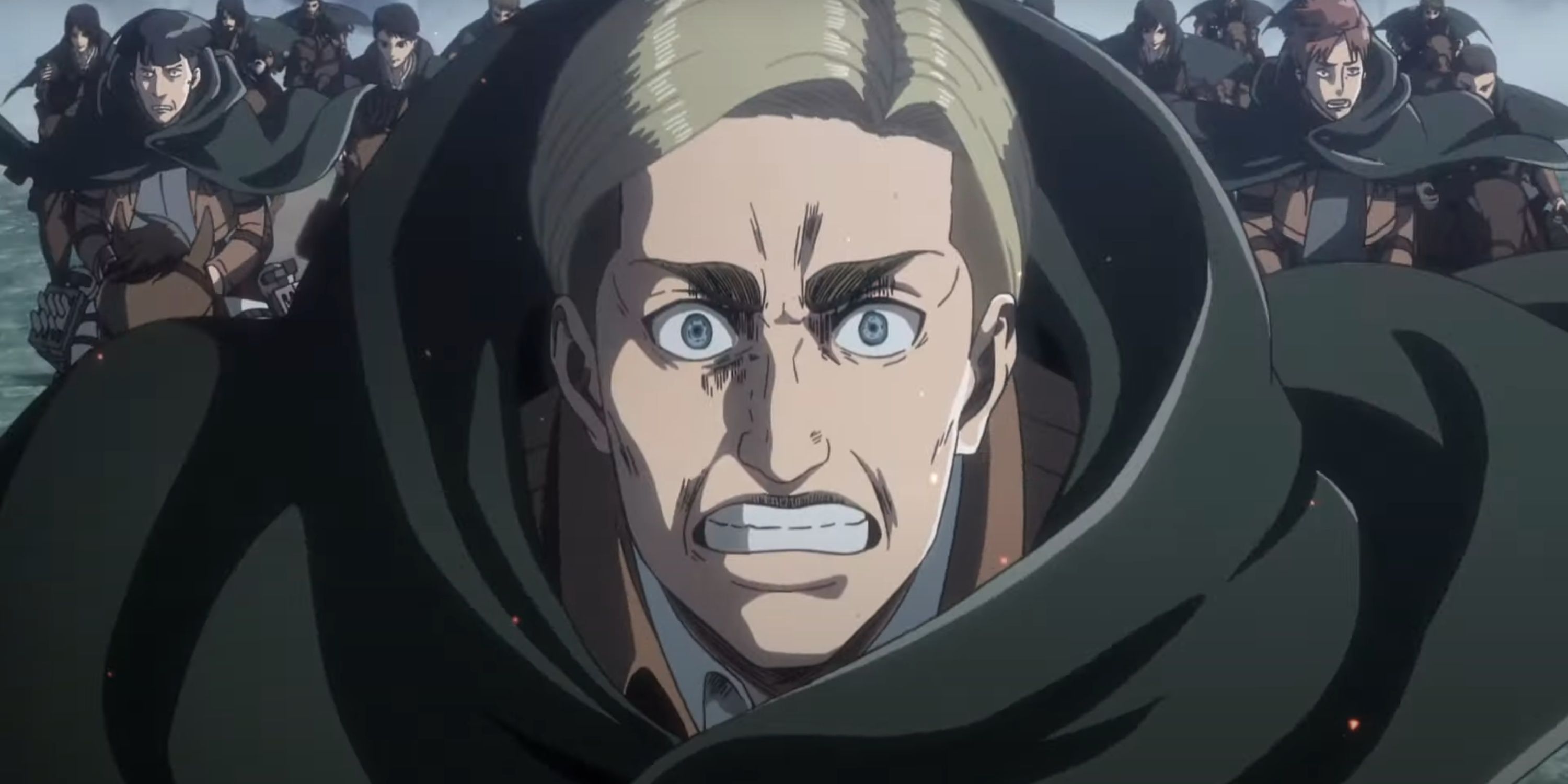 Erwin Smith charges towards his death in Attack On Titan.