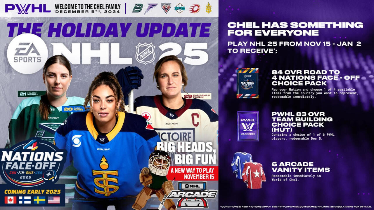 NHL 25 gets a big holiday update soon.